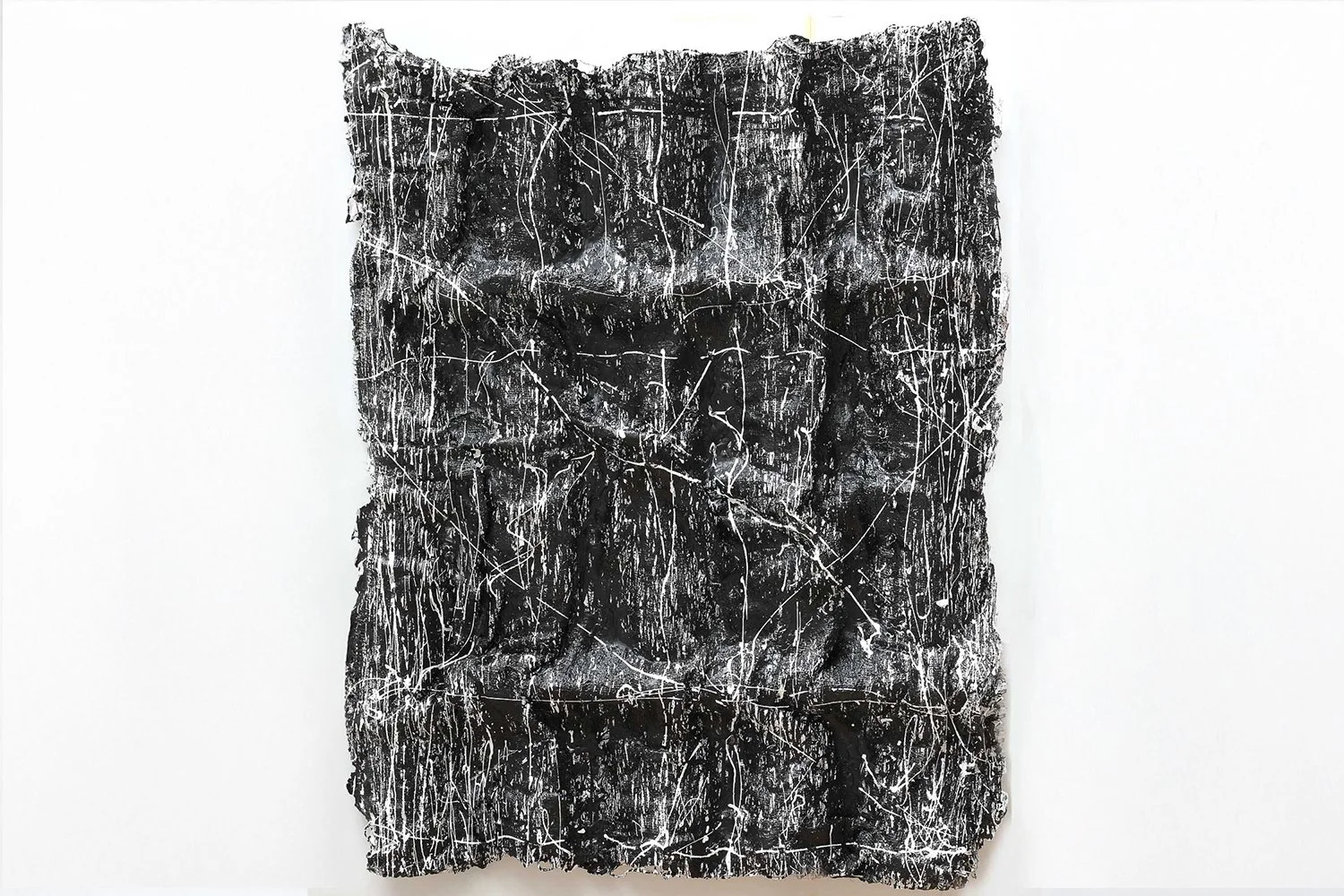  Drobyna III (obverse)  93 x 79 cm   Jute, glue, acrylic enamel. 2016 - 2024