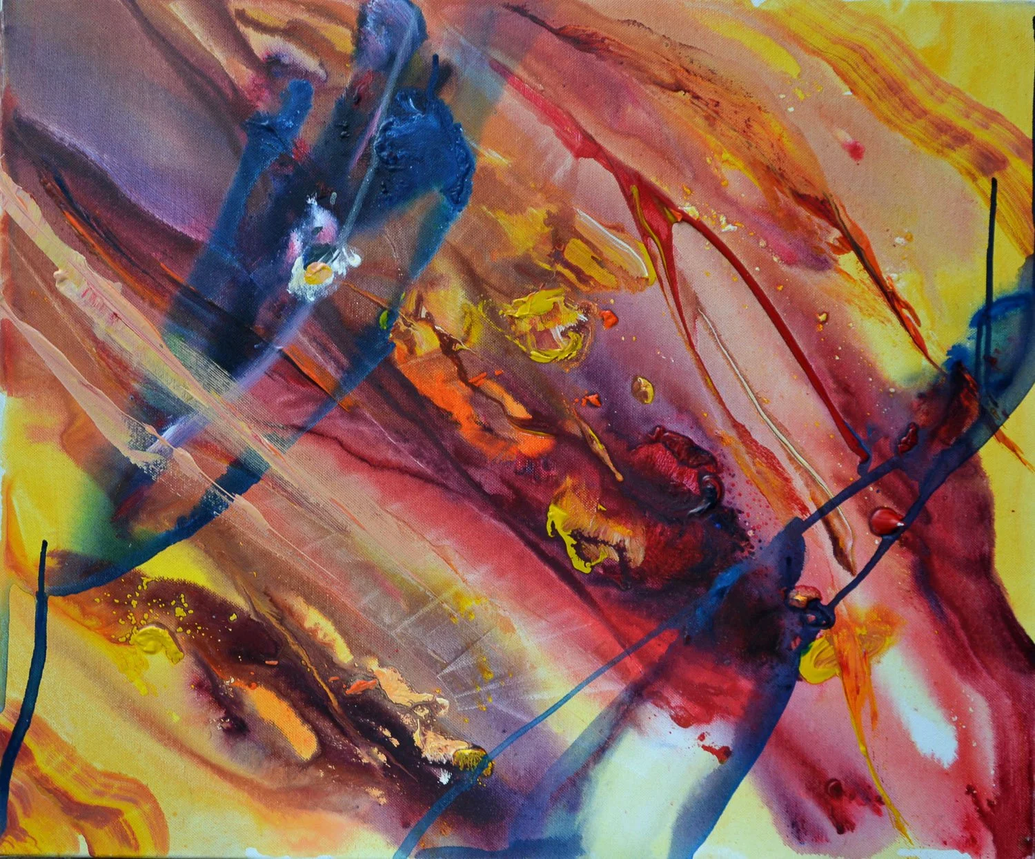   PARDUOTA   Erdvėlaivio kelias  40 x 50 cm  Drobė, akrilas. 2010