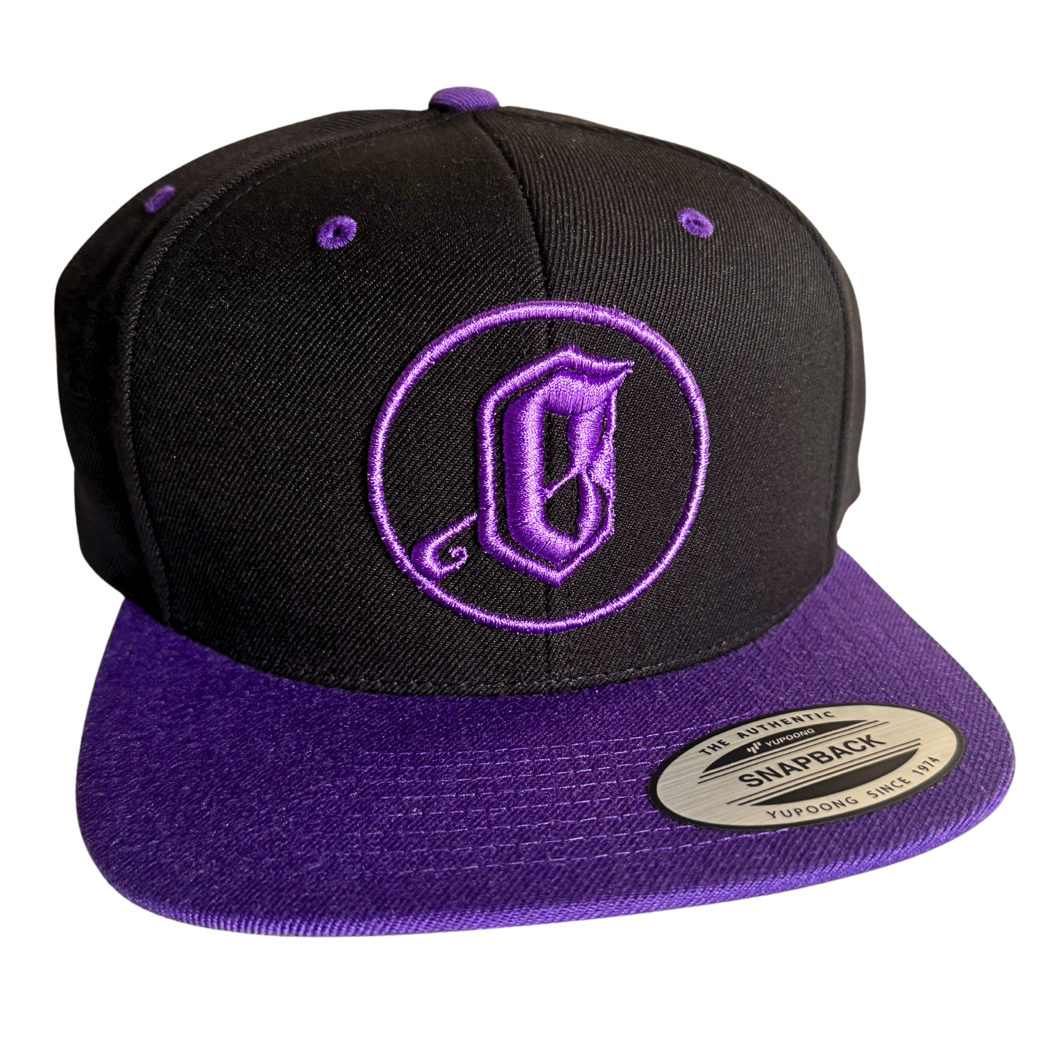Purple Puff "OE" Logo - Snapback Hat