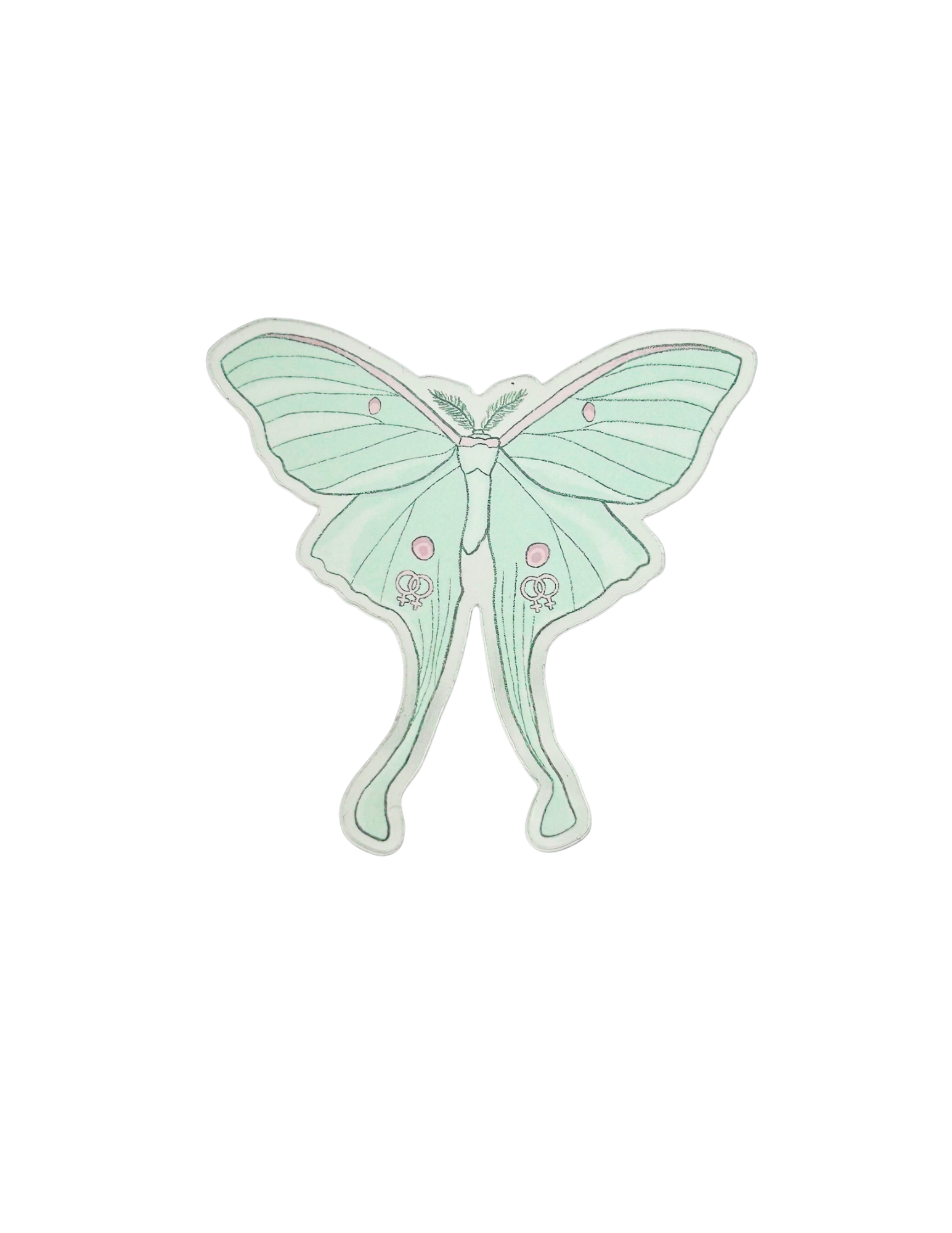 Lesbian Luna Moth Sticker