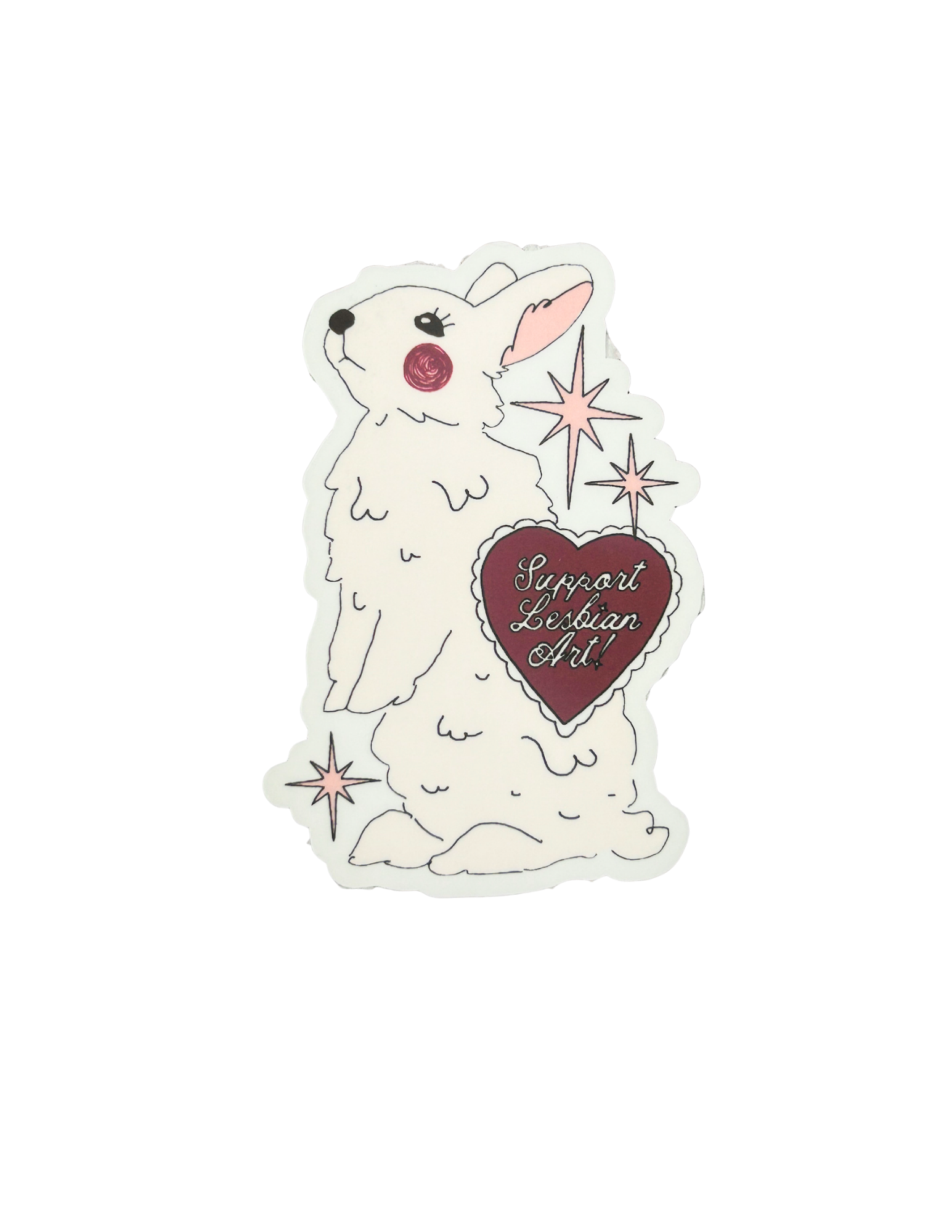 Support Lesbian Art! Rabbit Sticker
