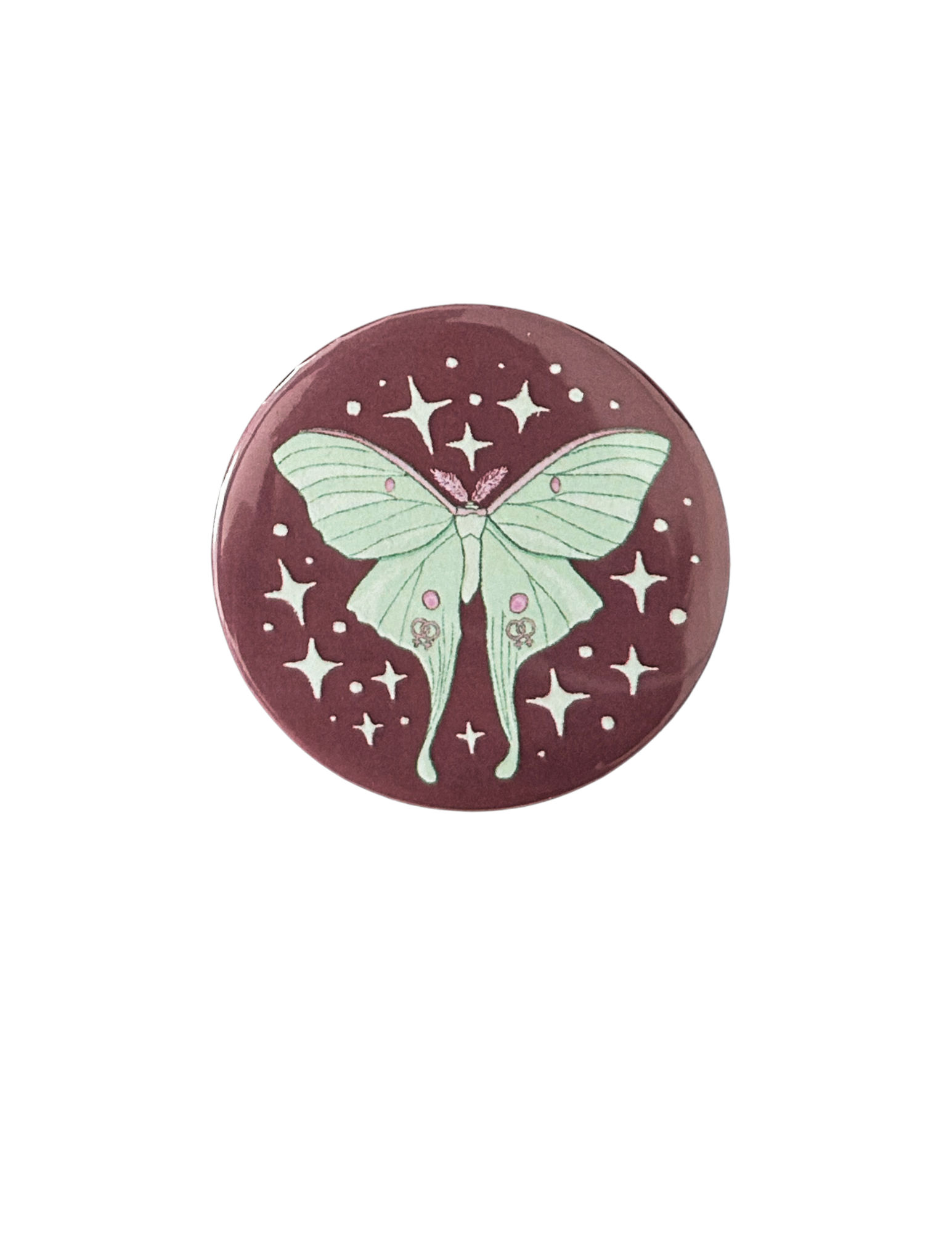 Lesbian Luna Moth Button