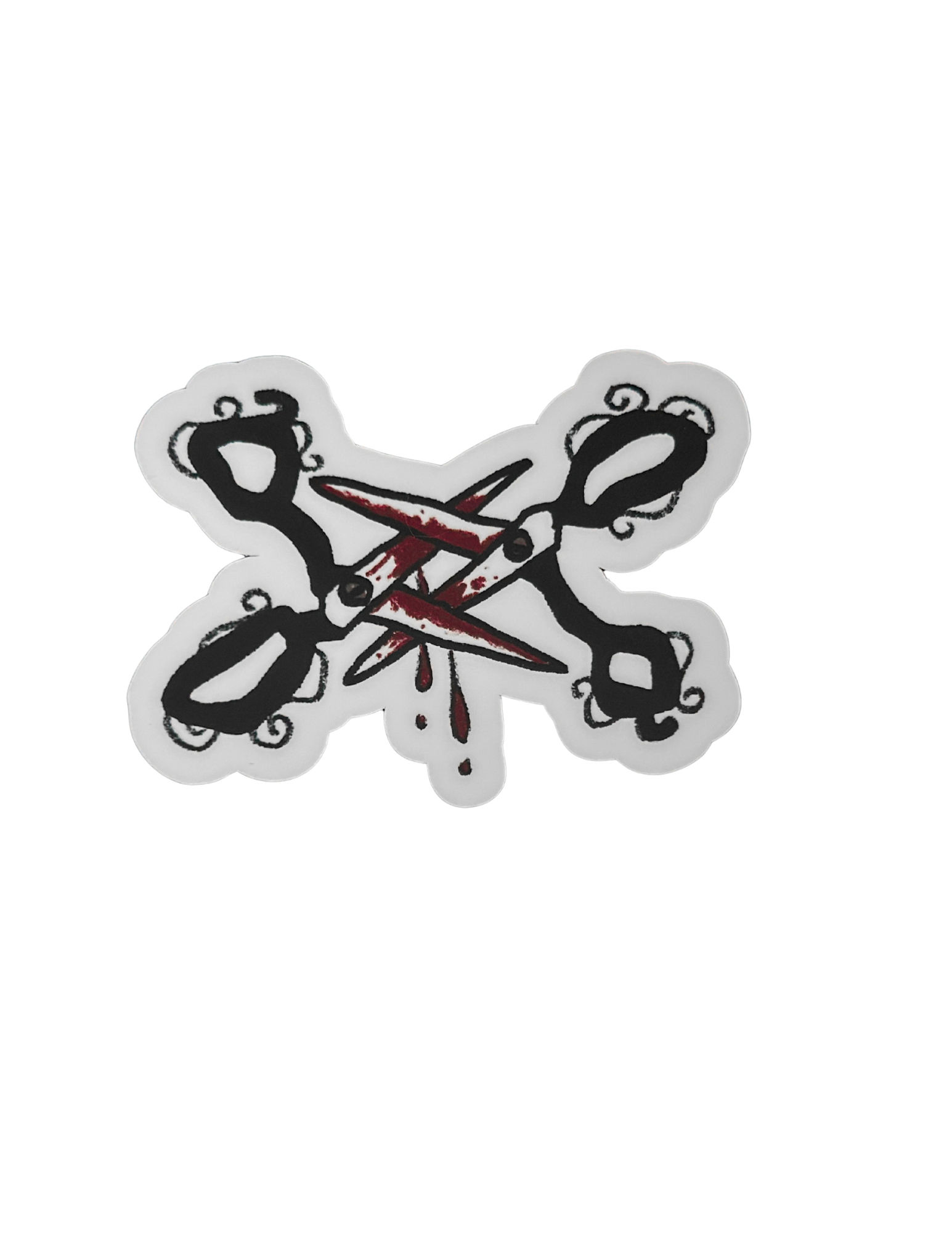 Bloody Scissors Sticker
