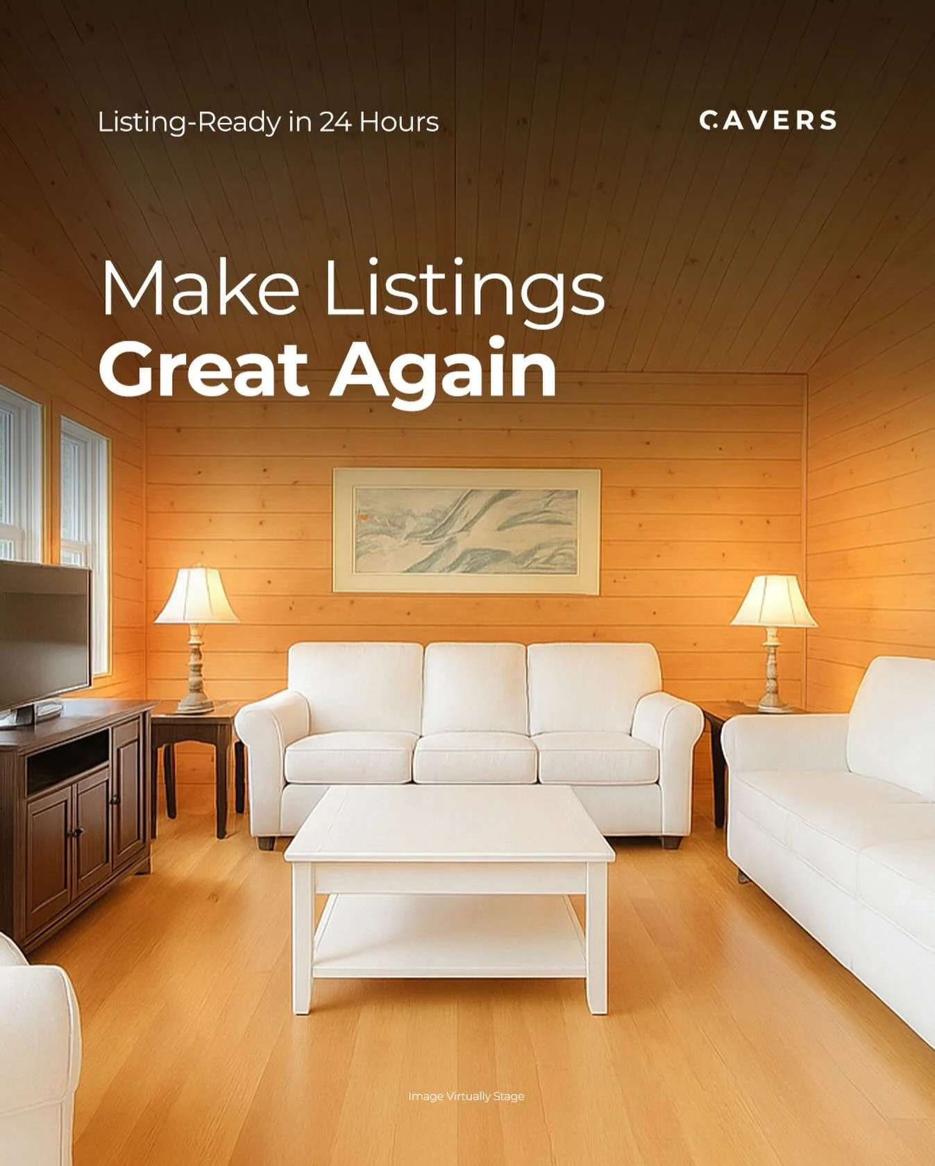 This living room called, it wants to be great again. 😎
With professional listing photos and drone shots, your next property will look its absolute best.

For a limited time, all real estate listing packages are 20% off, including interior photos, dr