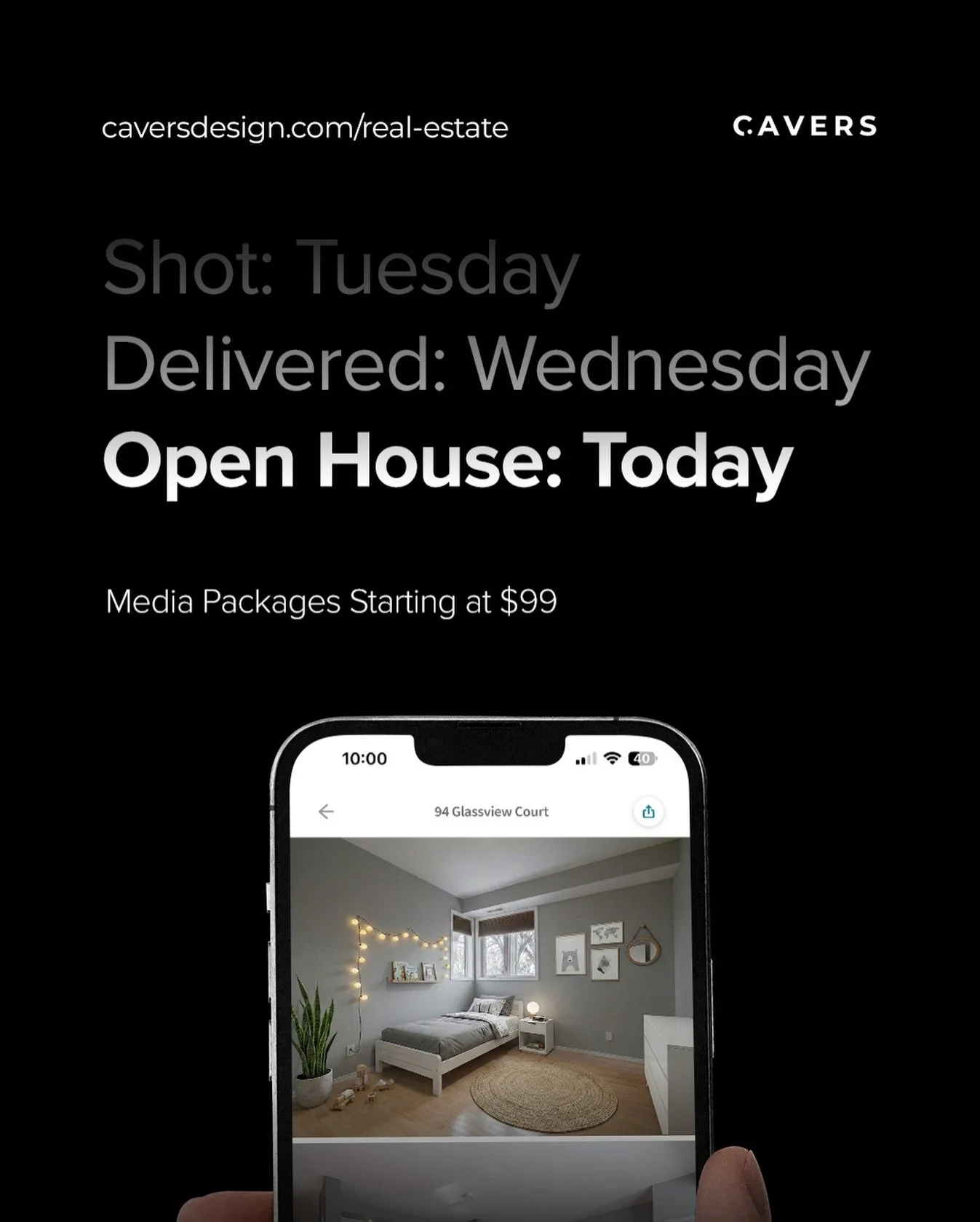 Shot Tuesday. Delivered Wednesday. Open House Today. 🚀

We know the market moves fast, so we designed our workflow to keep you ahead of the curve.

📸 Shot: Tuesday 📩 Delivered: Wednesday 🏡 Open House: Today

High-quality media shouldn&rsquo;t bre