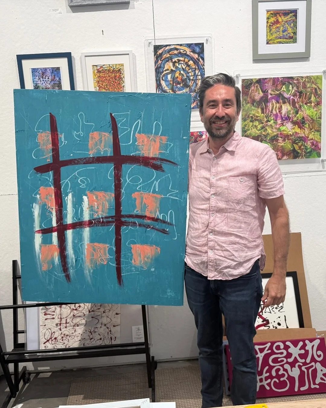At closing time today, &lsquo;Hashtag&rdquo; went to a new home.  Thank you Michael for coming back to see it for the 3rd year in a row, and taking it home.  Enjoy!!!!

@baugallery 
@rhinebeckfineart 
@gallery40pok 
@tytegallery 
#hudsonvalleyartists