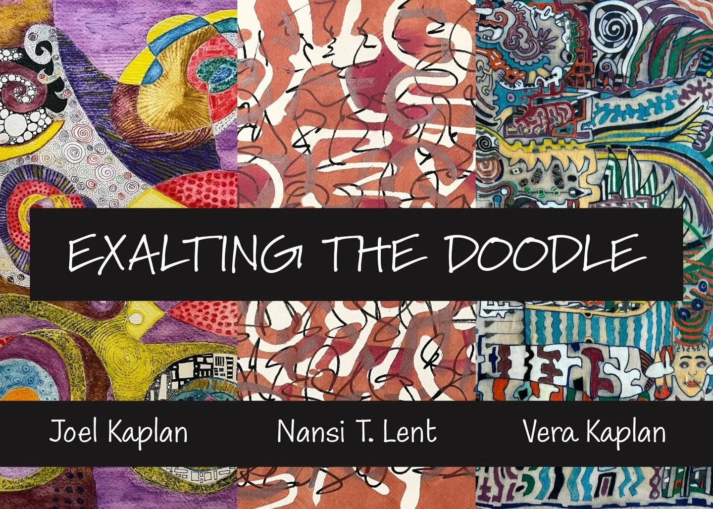 Join us next Saturday, March 7th -5-7 pm for a fun opening reception in the center of Rhinebeck.  Thrilled to be collaborating with my neighbor, the amazing Vera Kaplan and her husband Joel for a visual exploration 
of where doodling can lead. The sh
