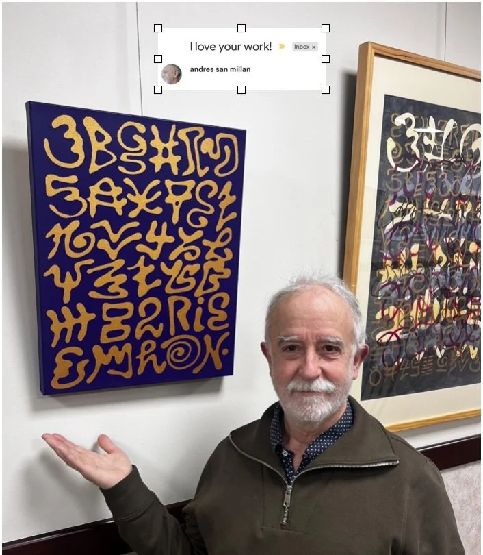 Great opening for &ldquo;Exalting The Doodle&rdquo; last night!  Good crowd and old friends who travelled a distance. Vera and Joel Kaplan&rsquo;s and my work so complementary.  I could not shoot any photos or video because I was stuck in my chair wi