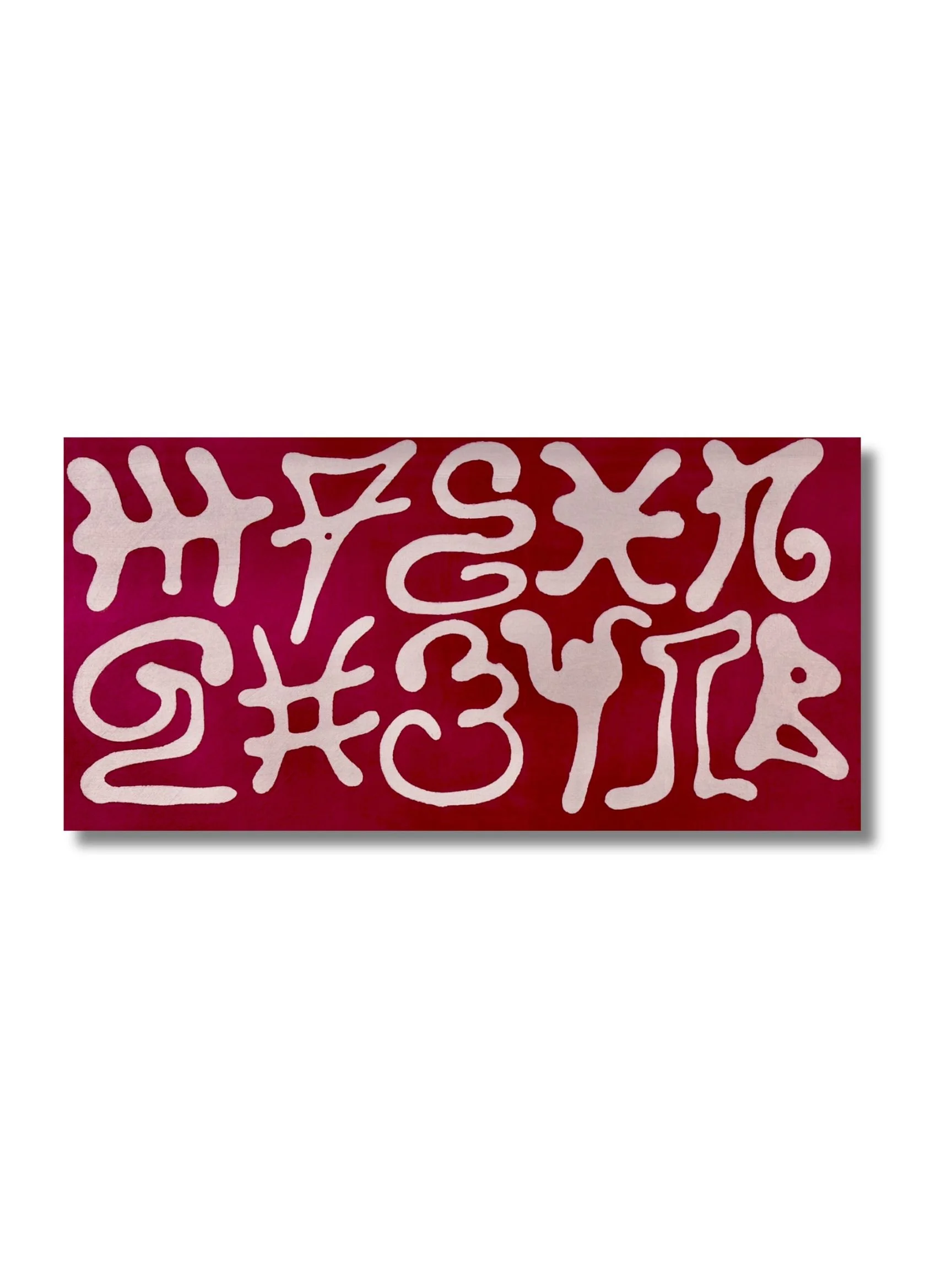 Enigmatic Prayer_MagentaSilver, Acrylic on Canvas, 12 x 24, 2024.jpg