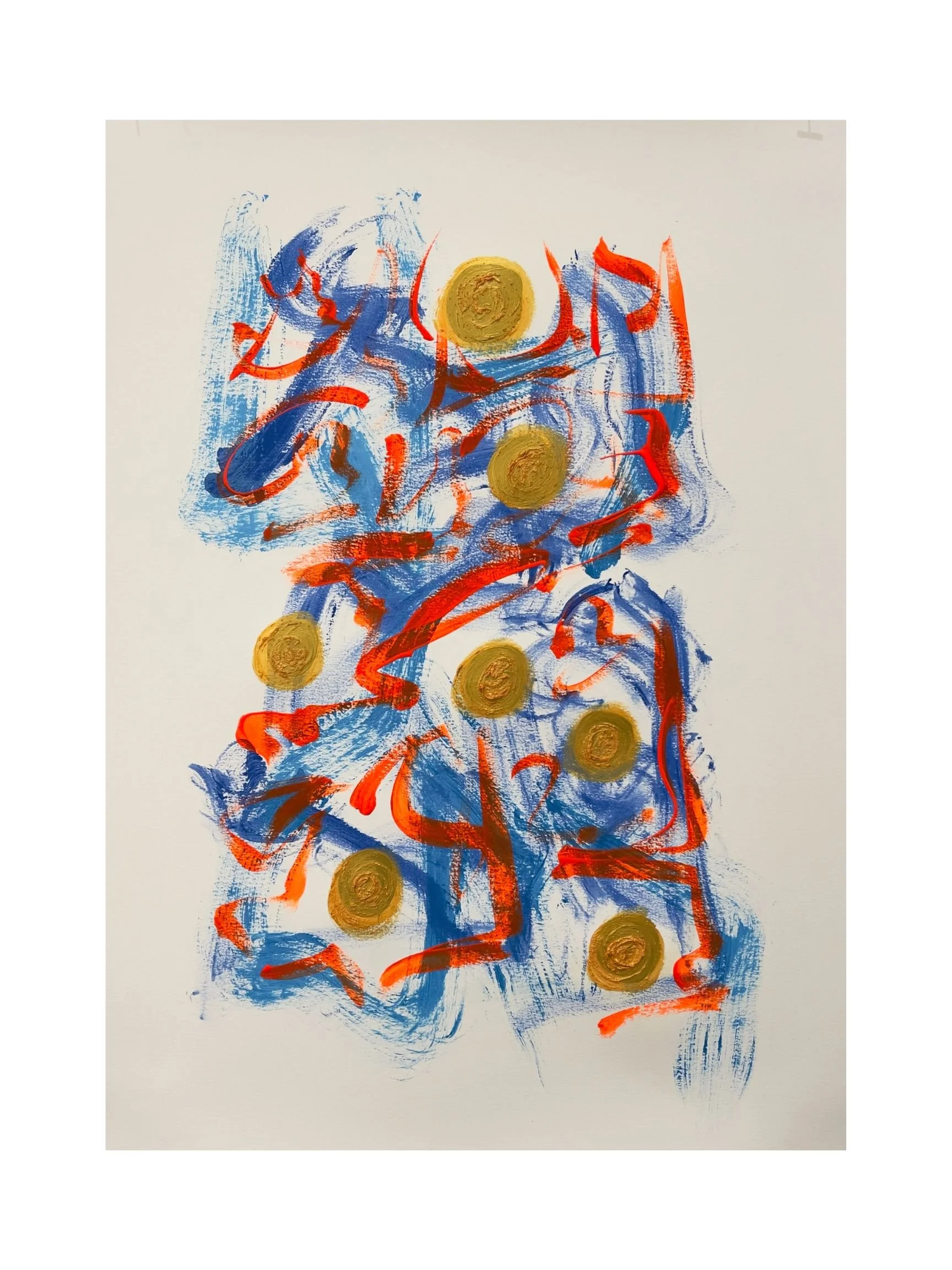 Thought Bubbles Unleashed, 2024_Acrylic, Mica & Flashe on Watercolor Paper, 24 x 18 inches.jpg