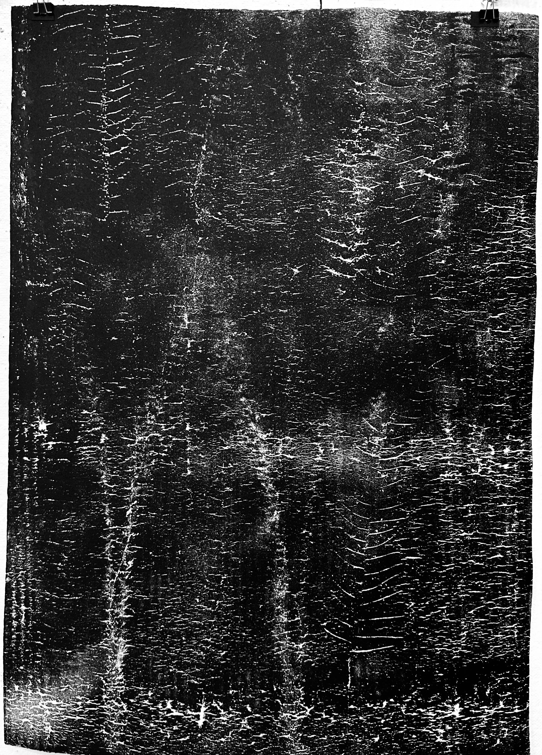 Body Embodied/Yoga Mat Print, 2025, Monotype with Akua ink, #7, 30 x 22.5 in