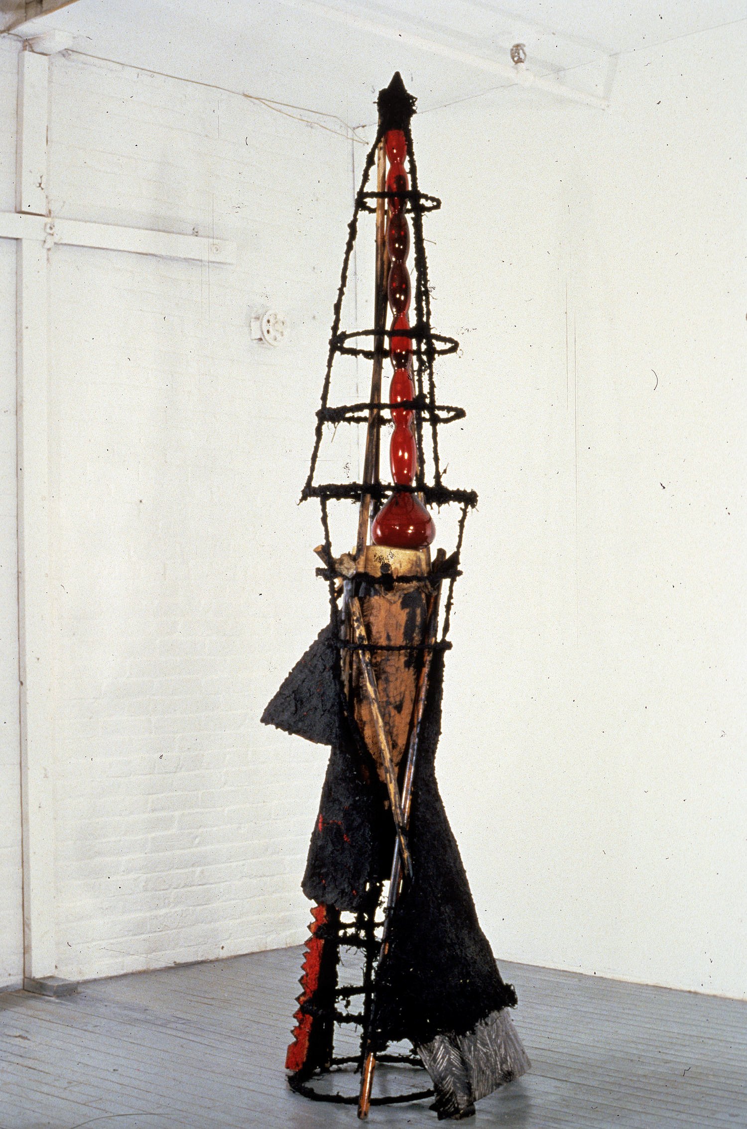 Procession Chianti Drum, 93 x 25 inches, Mixed Media, 1988