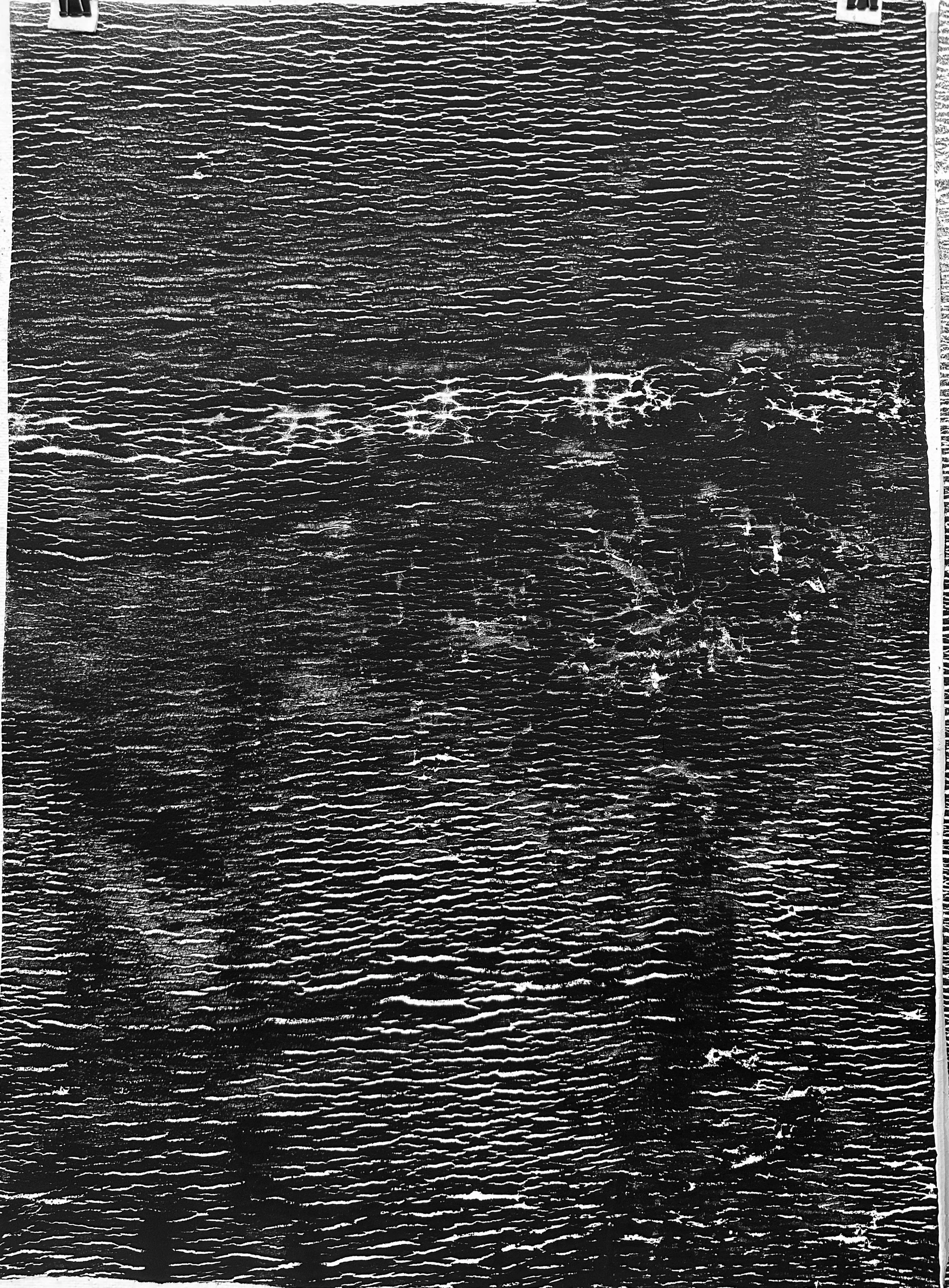 Body Embodied/Yoga Mat Print, 2025, Monotype with Akua ink, #5, 30 x 22.5 in