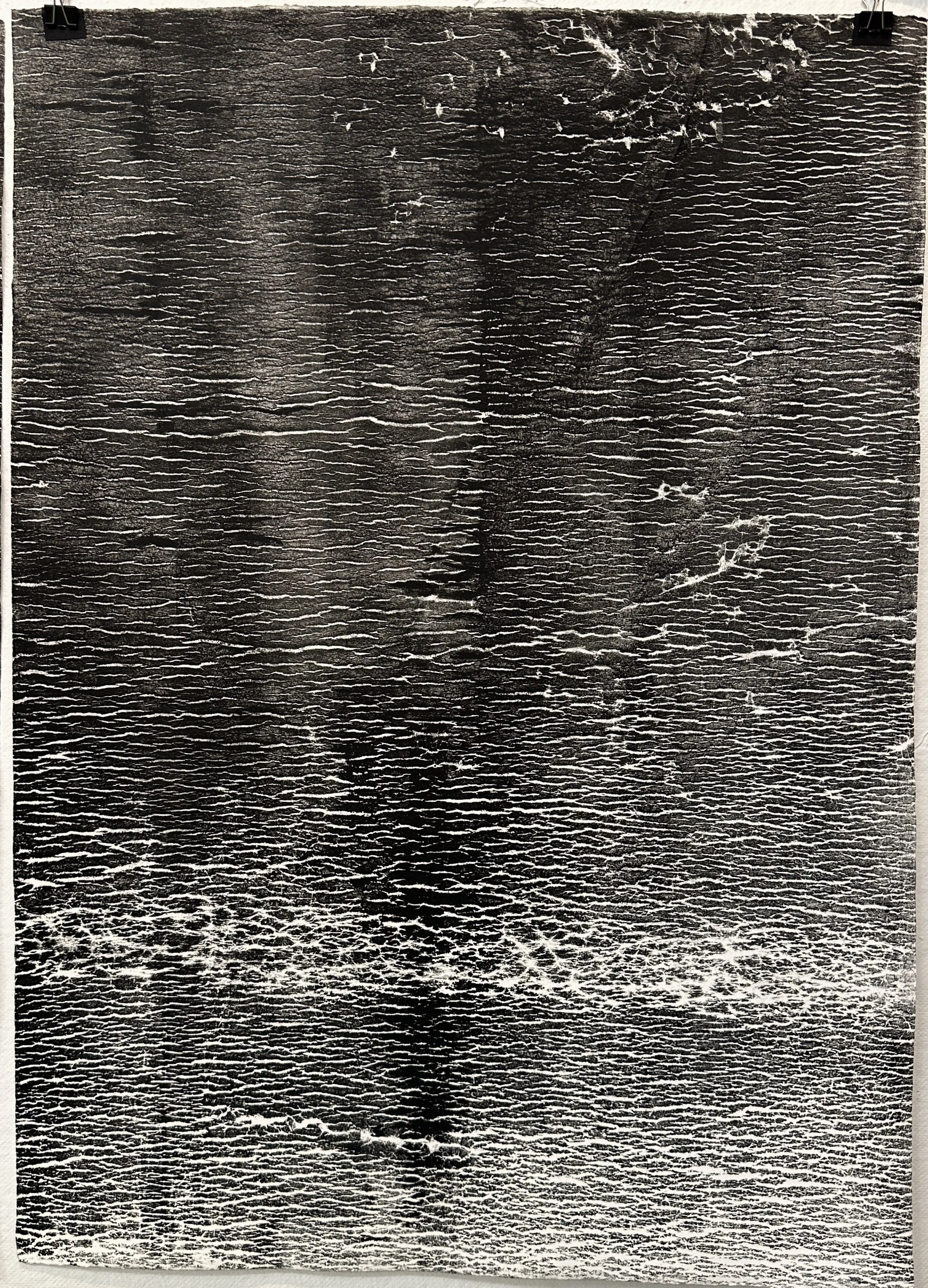 Body Embodied/Yoga Mat Print, 2025, Monotype with Akua ink, #6, 30 x 22.5 in