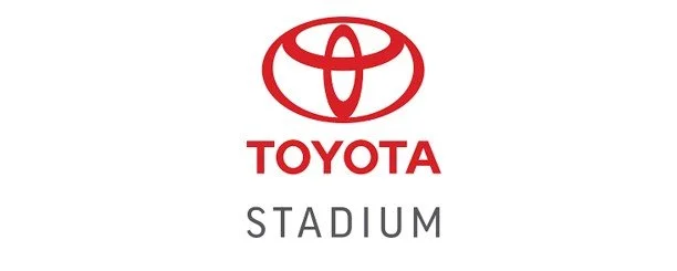 Toyota logo with the words 'TOYOTA STADIUM' underneath.