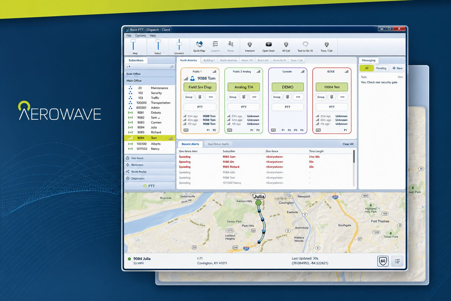 RadioPro Dispatch software screenshot