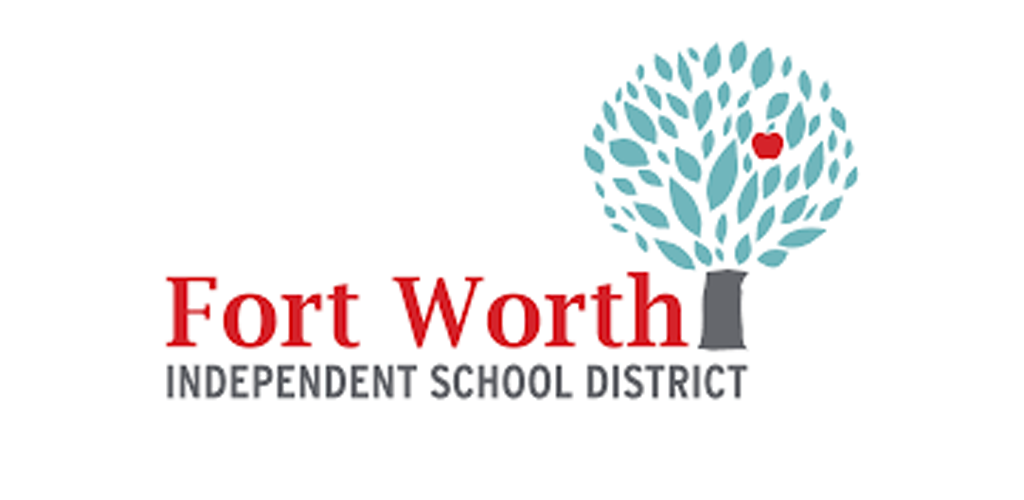 Fort Worth Independent School District logo with a stylized tree and a red heart in the tree.