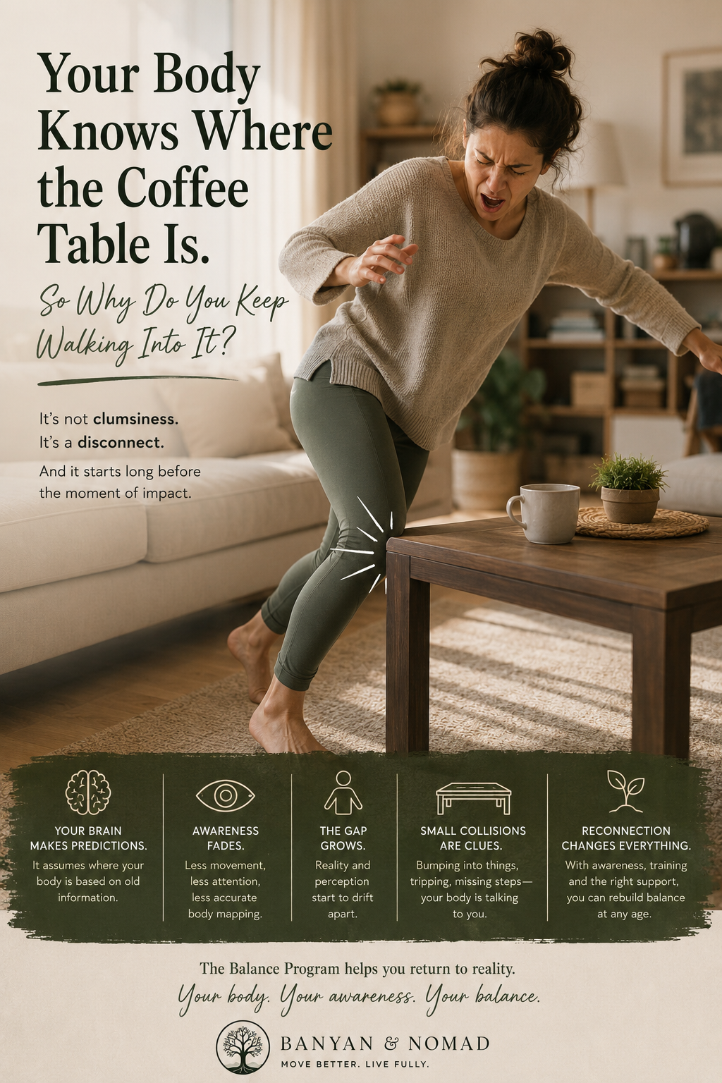 Your Body Knows Where the Coffee Table Is. So Why Do You Keep Walking Into It?