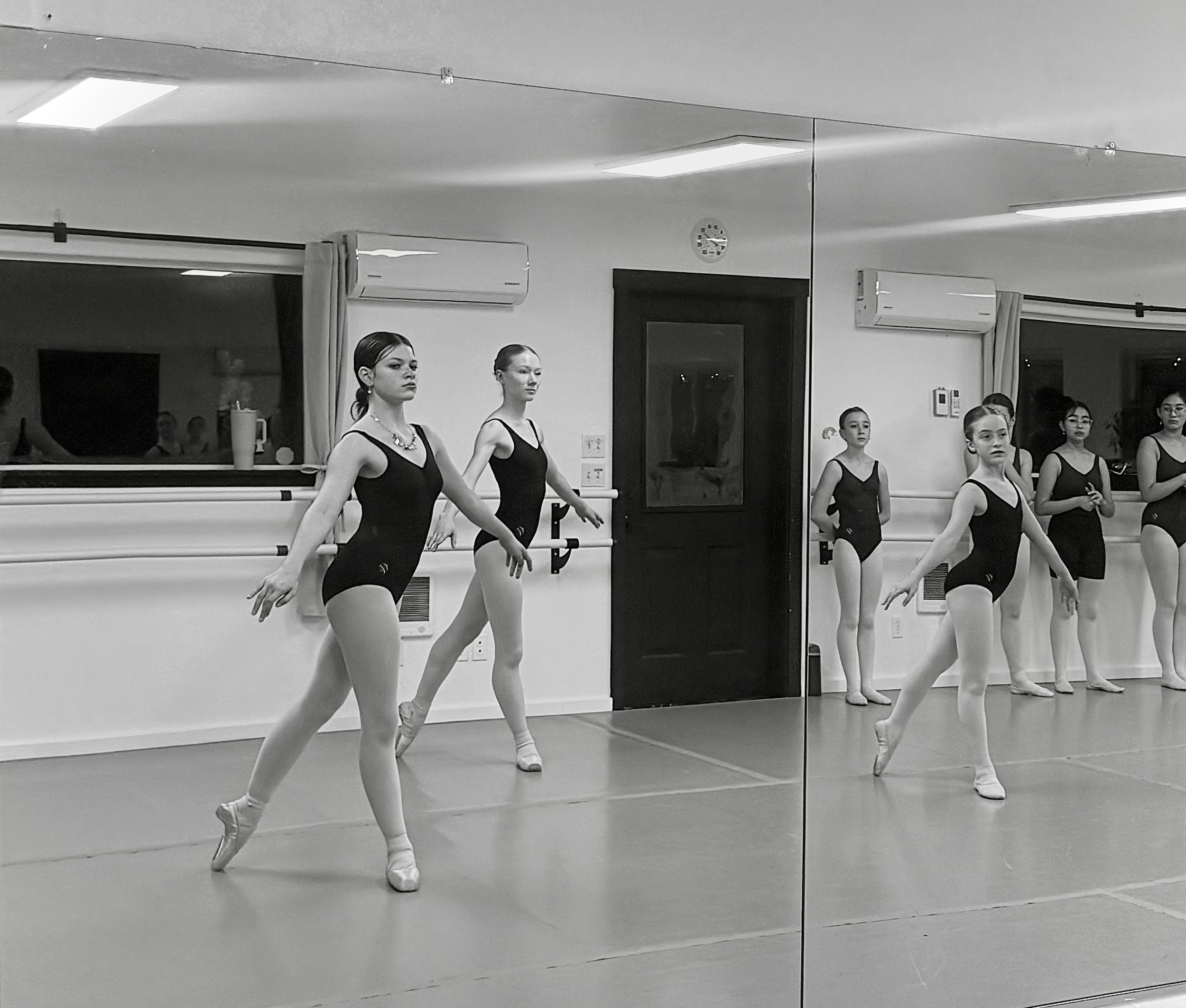 Advanced students during center work