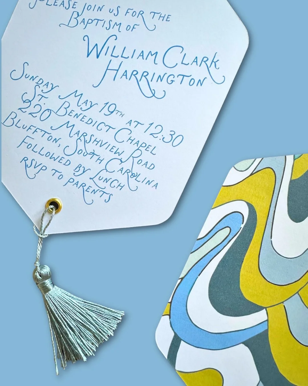 Pucci inspired Baptism invites ⛪️