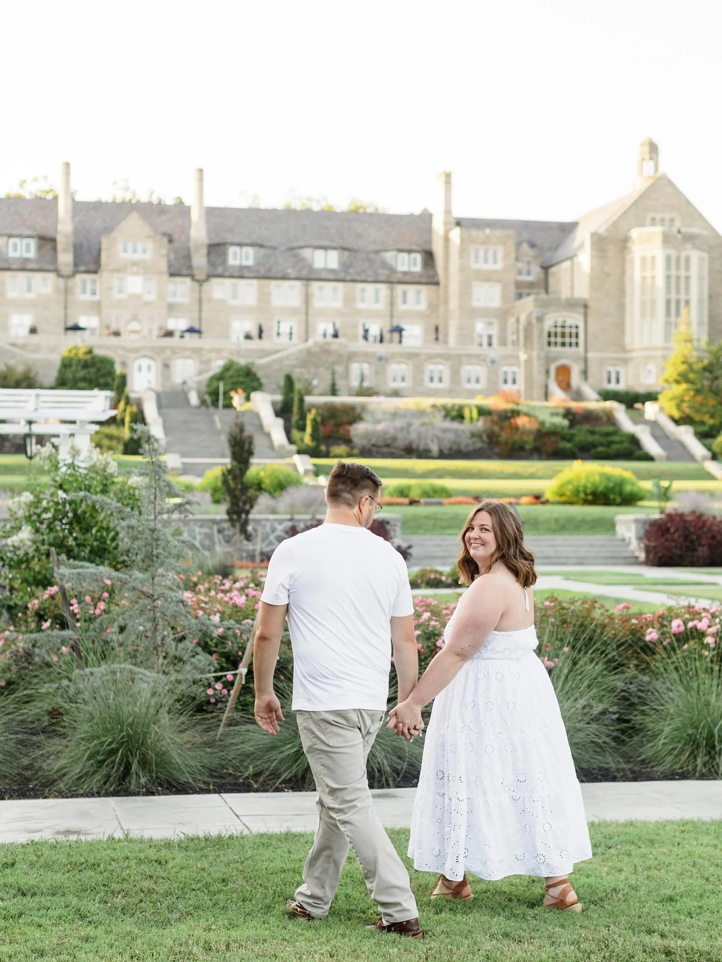 These two are absolutely glowing! And can we talk about these stunning gardens!? Abby &amp; Andy are so kind, and it&rsquo;s clear they adore each other. I&rsquo;m eagerly anticipating their 2026 @drumoreestate wedding!

#lancasterweddingphotographer