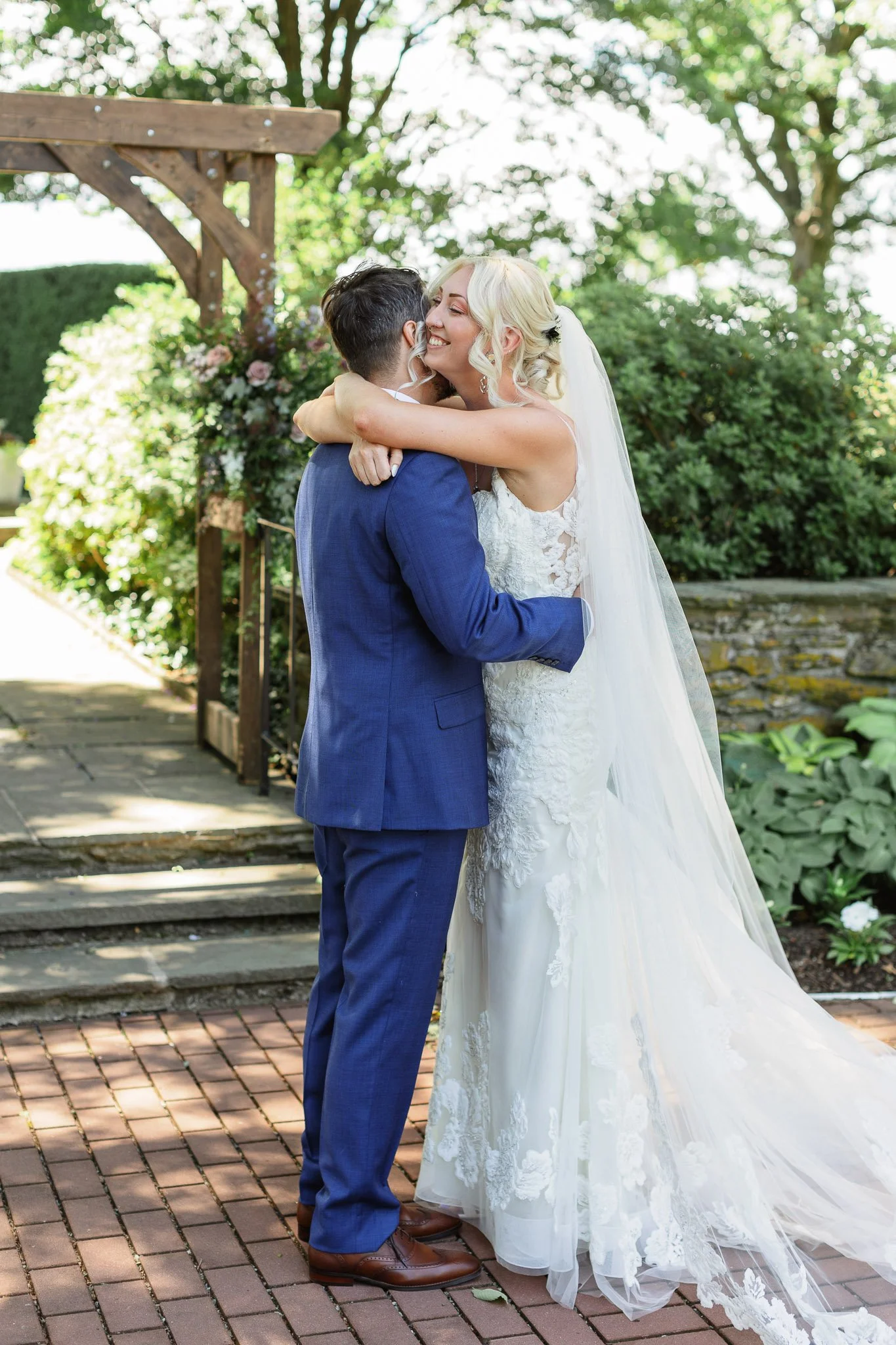 private ceremony wedding photo of the bride and groom having a private ceremony at Drumore Estate