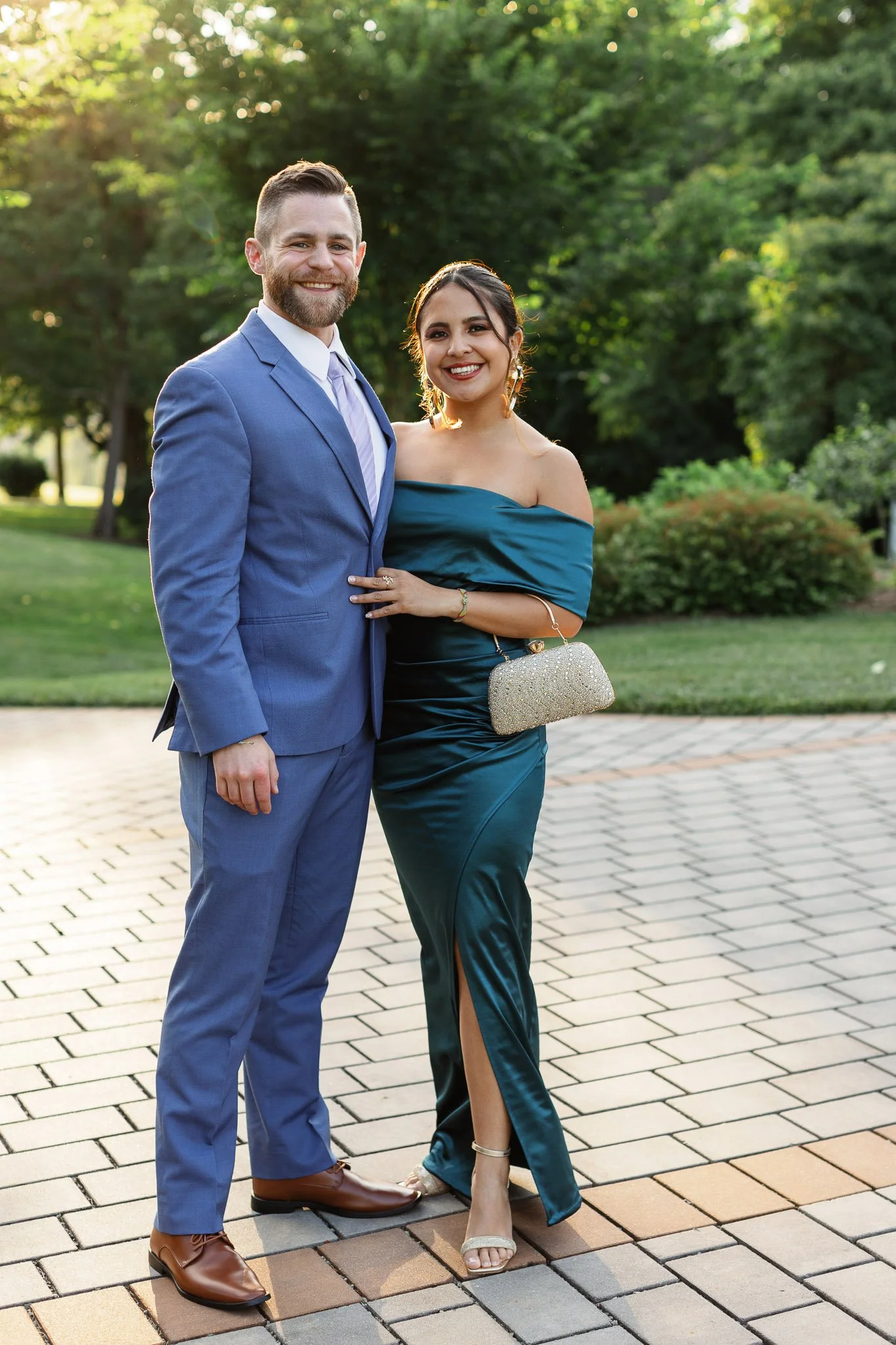Wedding guests pose while enjoying the scenery at The Drumore Estate