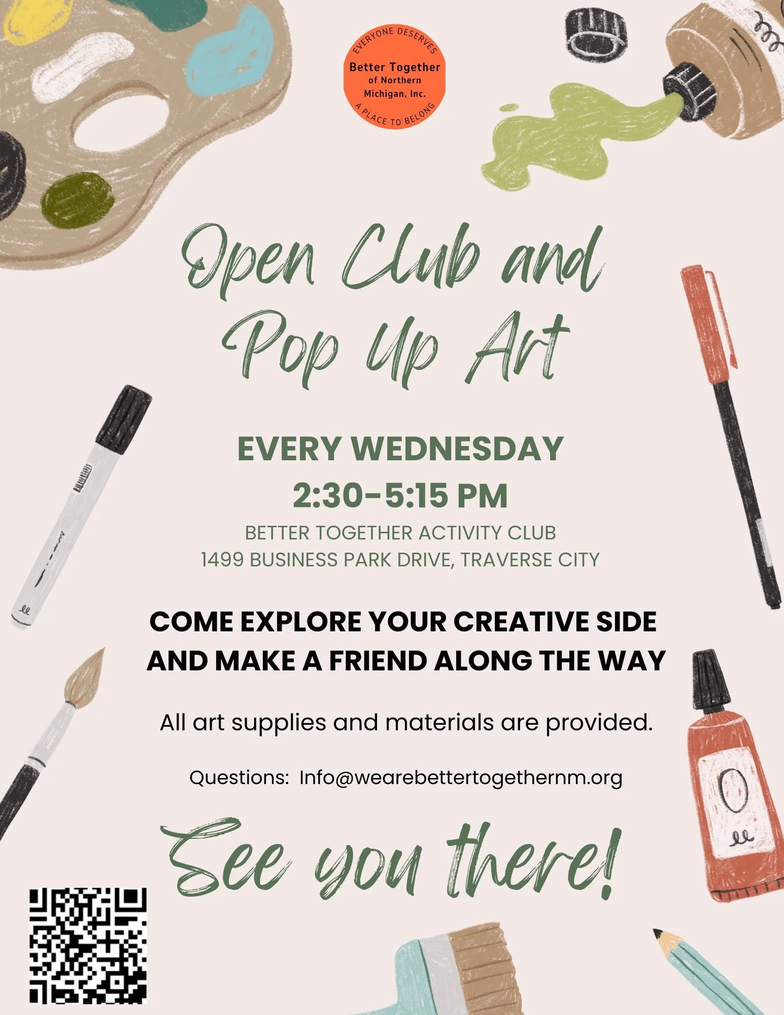 OPEN CLUB AND      POP UP ART