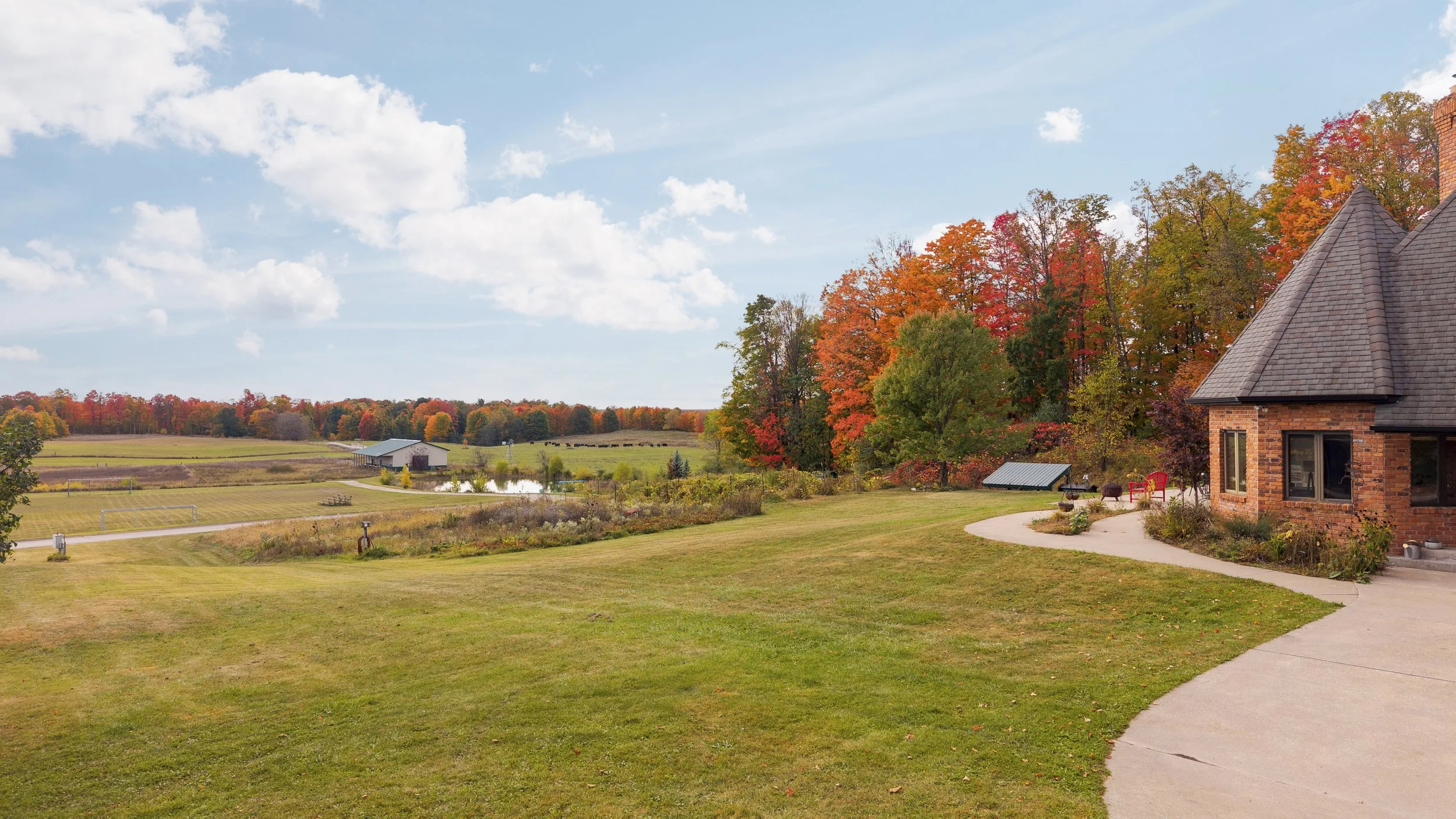 Lawn outside the main Hope Ridge house