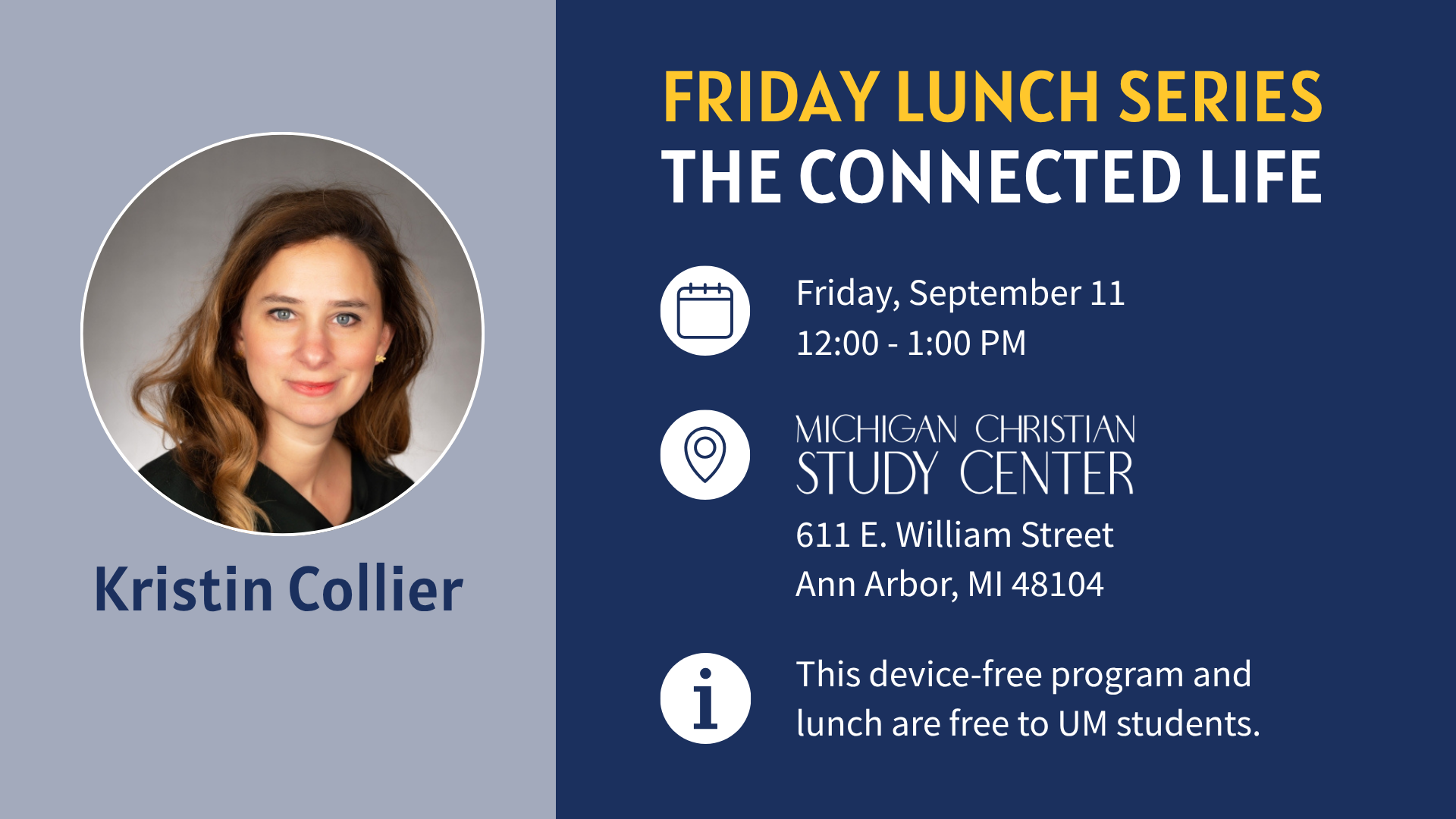 MCSC Student Friday Lunch Series - Kristin Collier