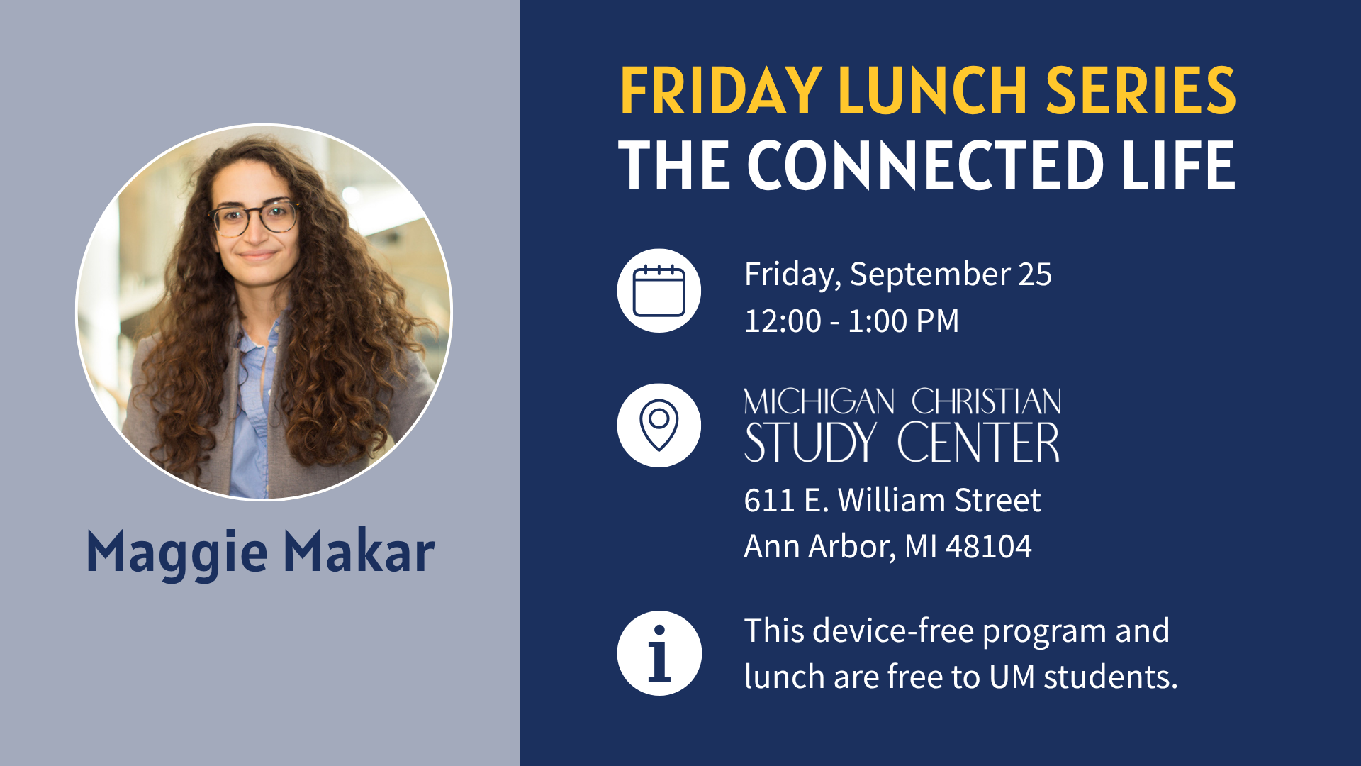 MCSC Student Friday Lunch Series - Maggie Makar