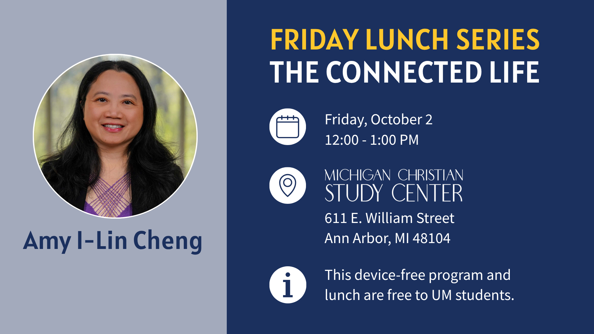 MCSC Student Friday Lunch Series - Amy I-Lin Cheng