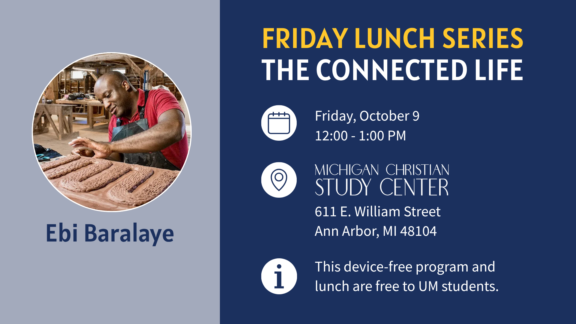MCSC Student Friday Lunch Series - Ebi Baralaye