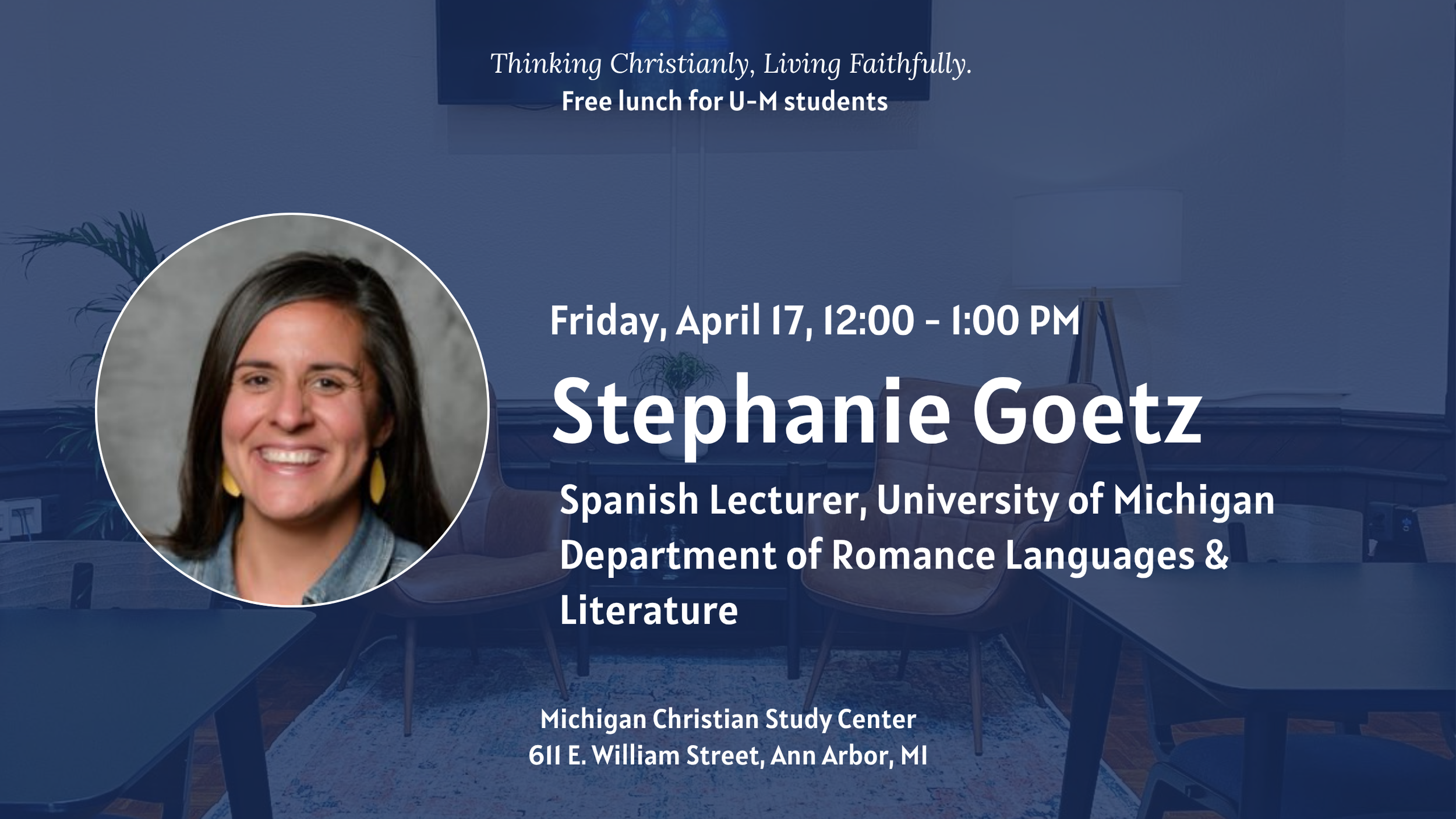 MCSC Student Lunch Series - Stephanie Goetz