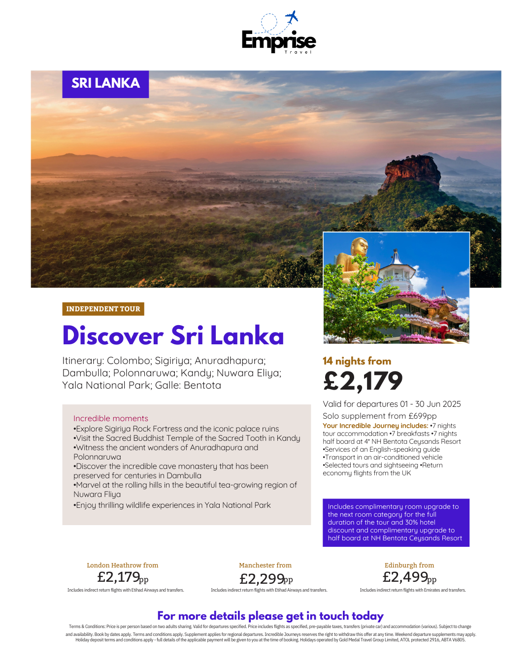 For more details please get in touch today Terms & Conditions Price is per person based on two adults sharing. Valid for departures specified. Price includes flights .png