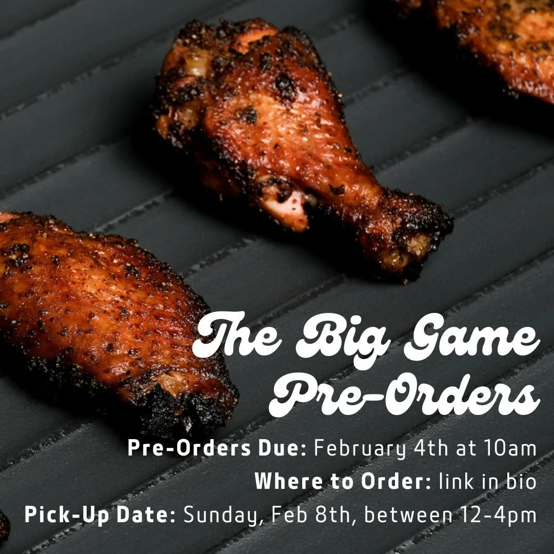𝗣𝗥𝗘𝗢𝗥𝗗𝗘𝗥 for the big game to help make your game day food needs easier. 🏈🍗

Order via link in bio! Orders due on&nbsp;Feb 4th at 10am!

All items will be available for pick up on Sunday, Feb 8th at&nbsp;@variantbrewingcompany from 12-4pm.

