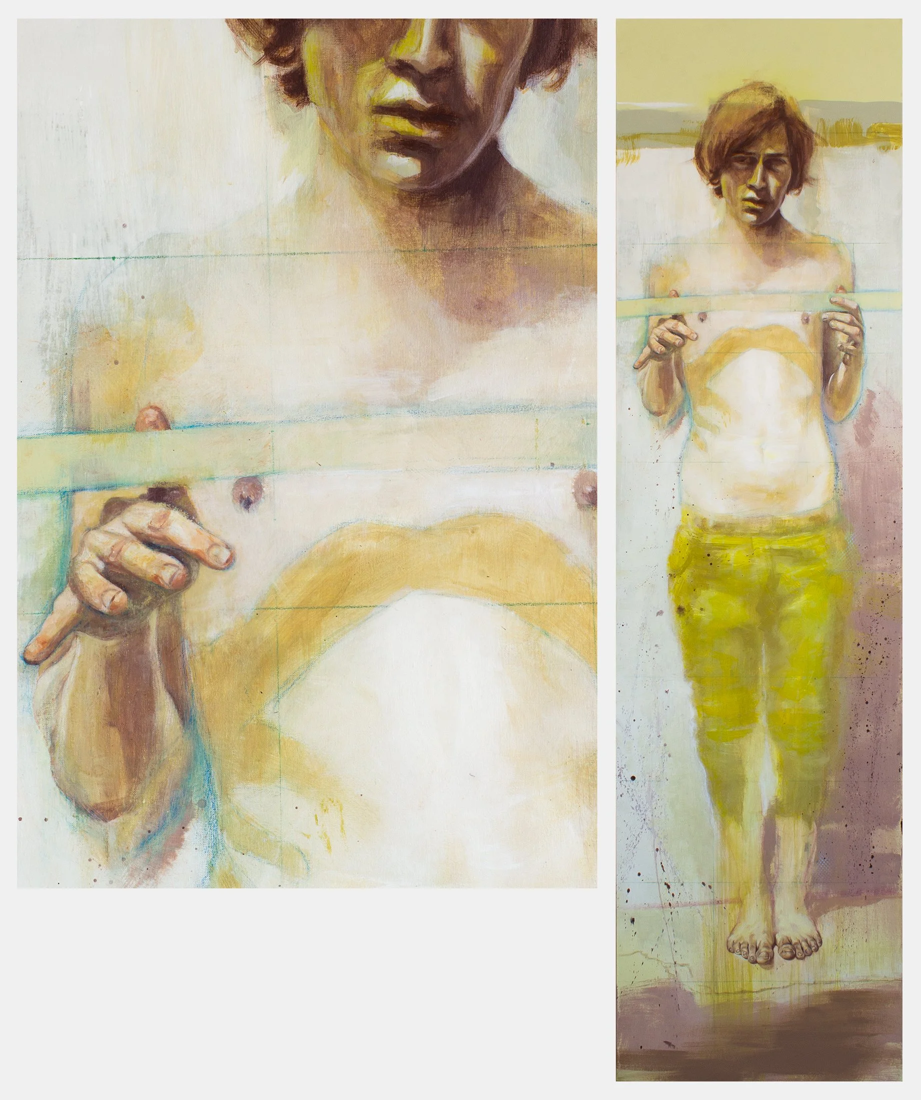 Contaminado / 228 x 60 cm / acrílico sobre madera / 2016