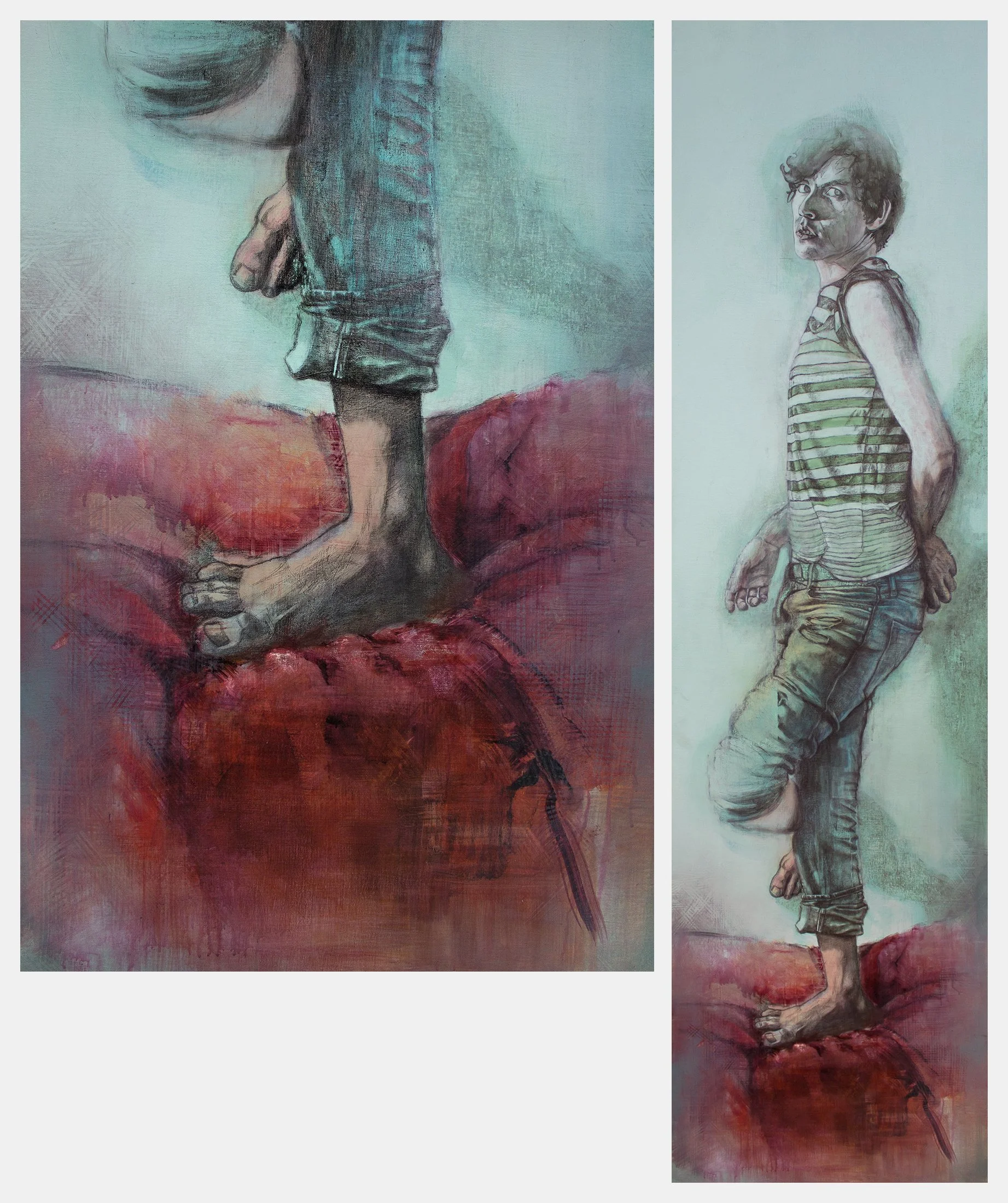 Estadía / 228 x 60 cm / óleo sobre madera / 2016
