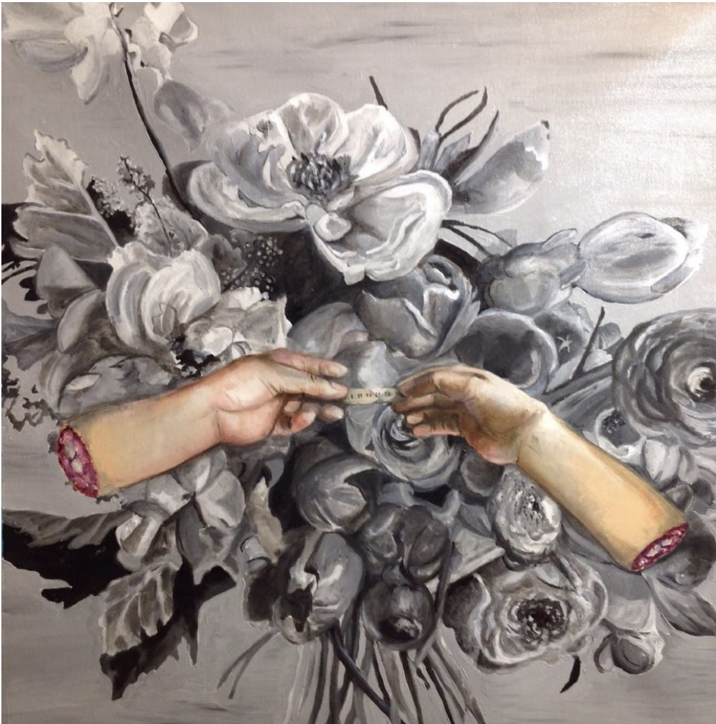 GALLETA DE LA SUERTE /
Óleo sobre tela /
90 x 90 cm /
2020