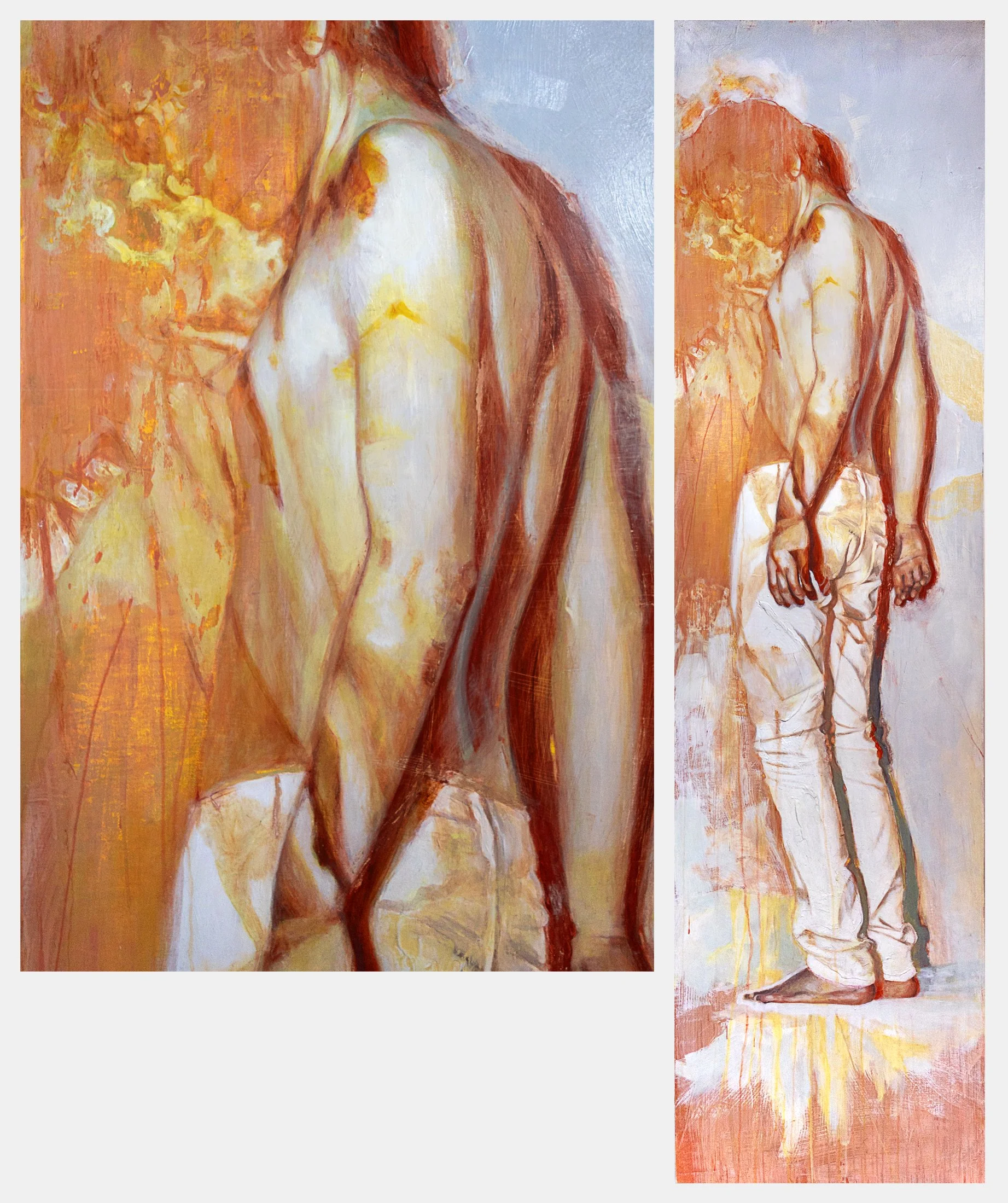 Cicatrices / 228 x 60 cm / acrílico sobre madera / 2016
