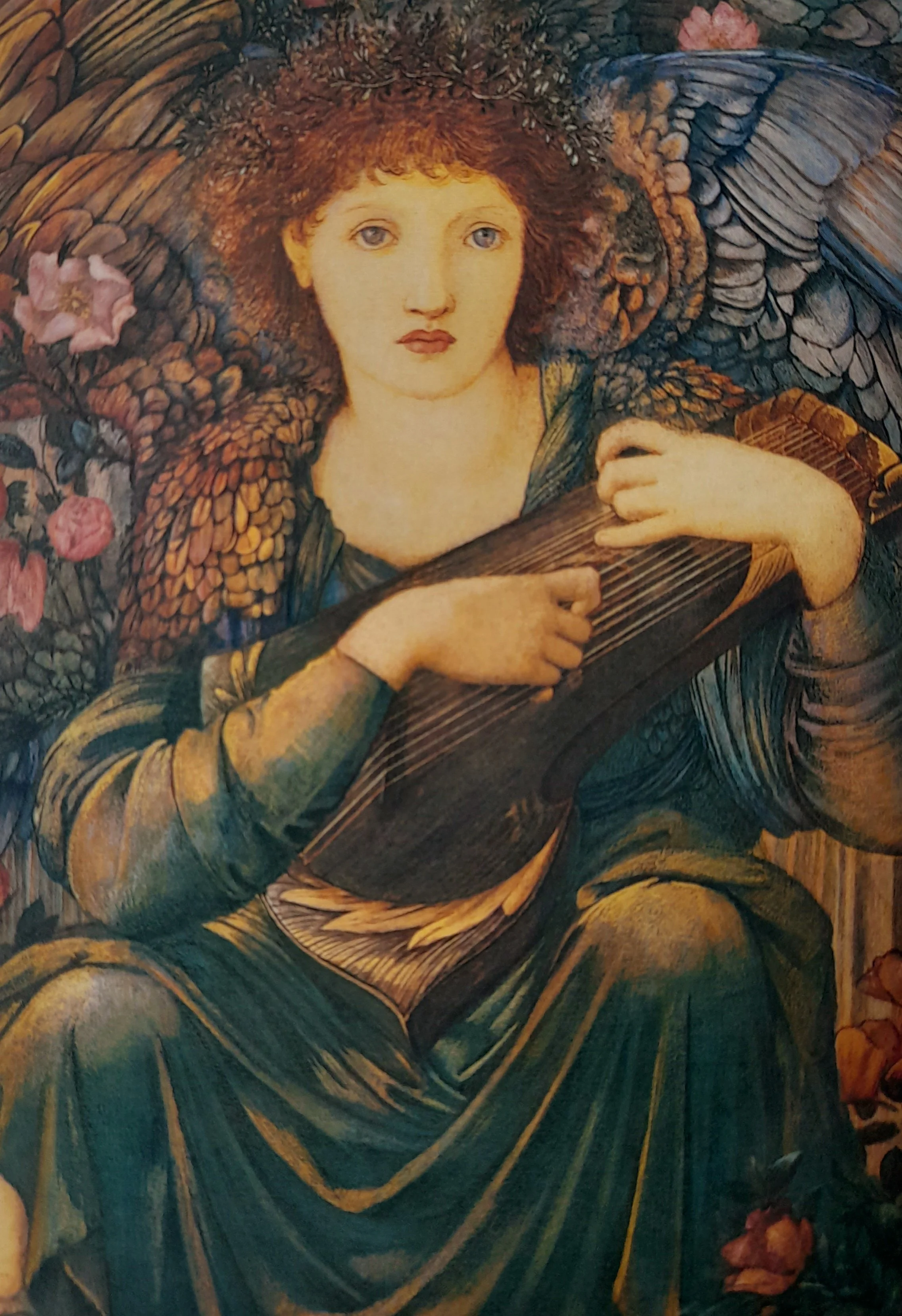 MDU5 Angel with Lyre pack of 10 medium Christmas Cards Museum Development