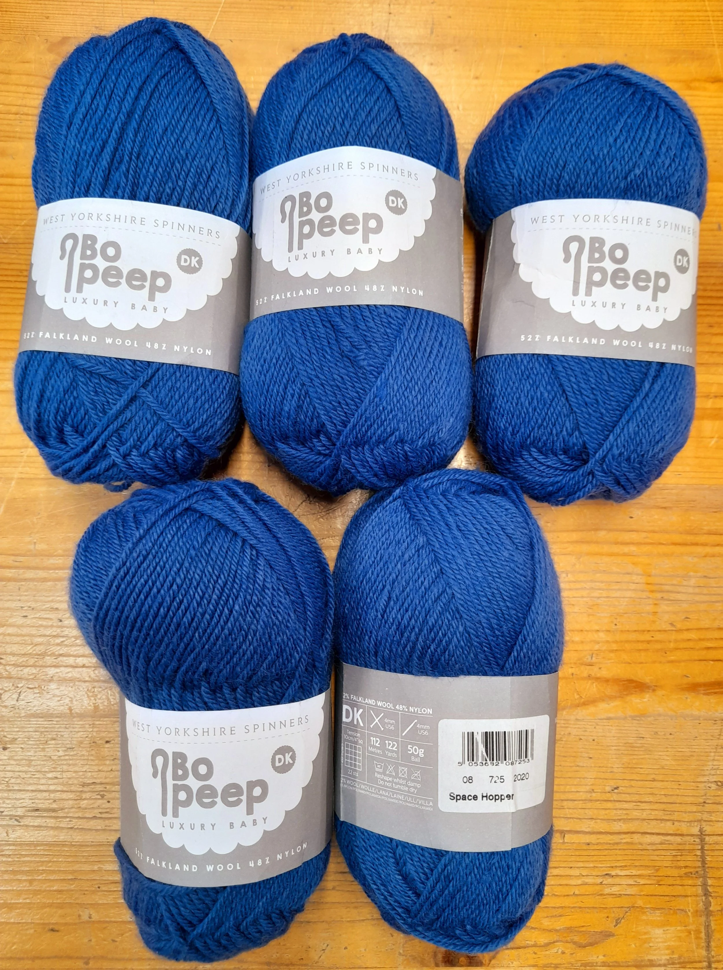 (3) WYS Bo Peep Luxury Baby Yarn DK Double Knit wool blend blue 250g