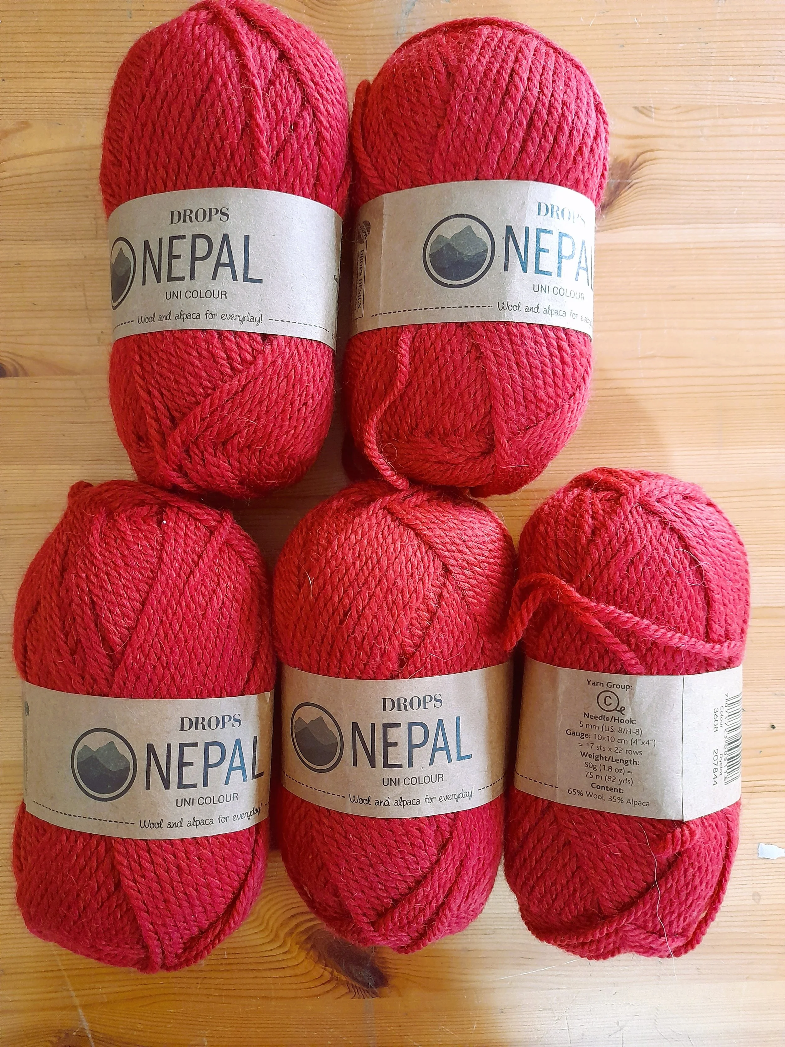 Drops Nepal Uni Colour wool alpaca blend yarn 250g
