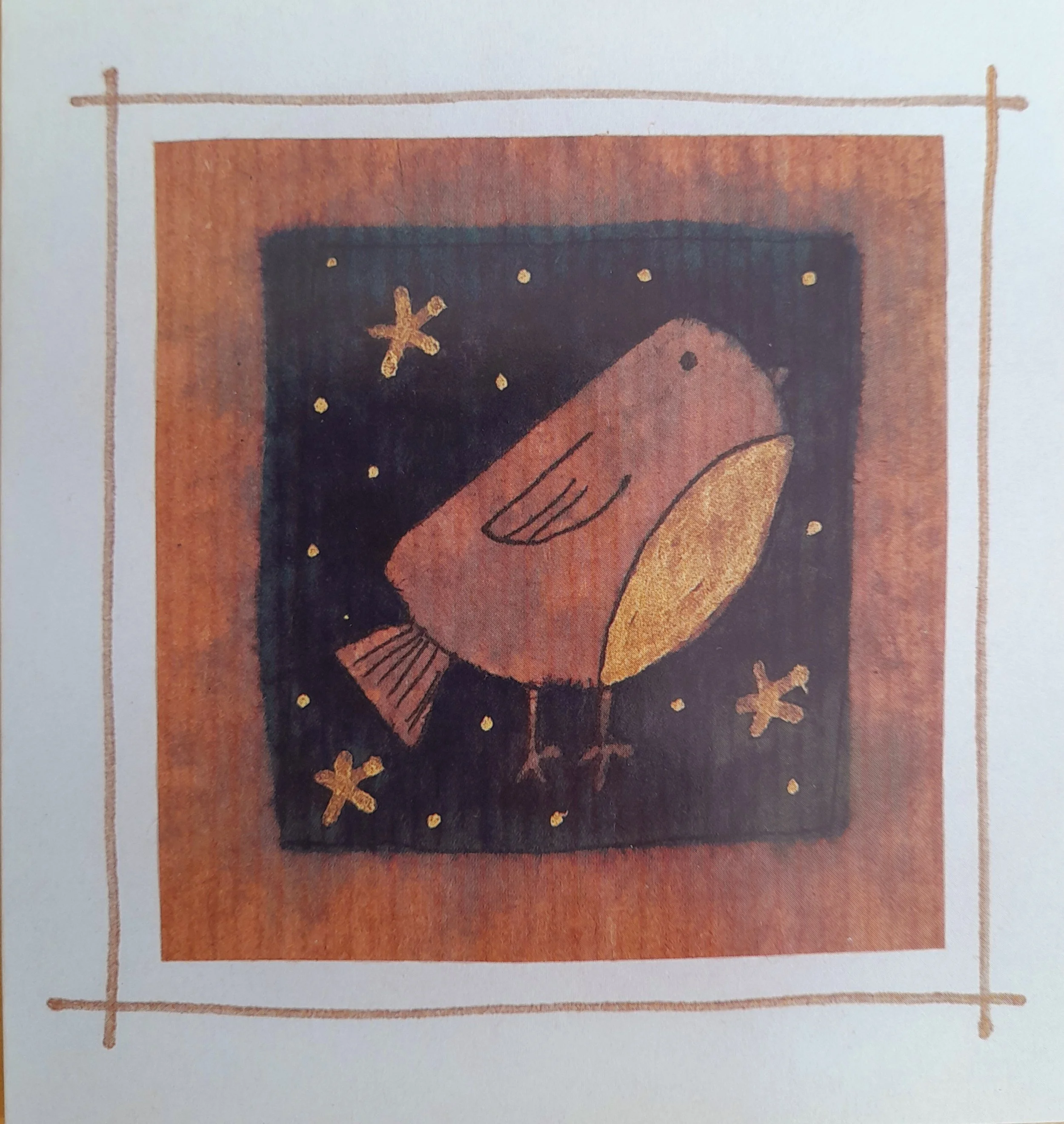 Brown Paper Robin pack of 10 Blank Greetings Cards