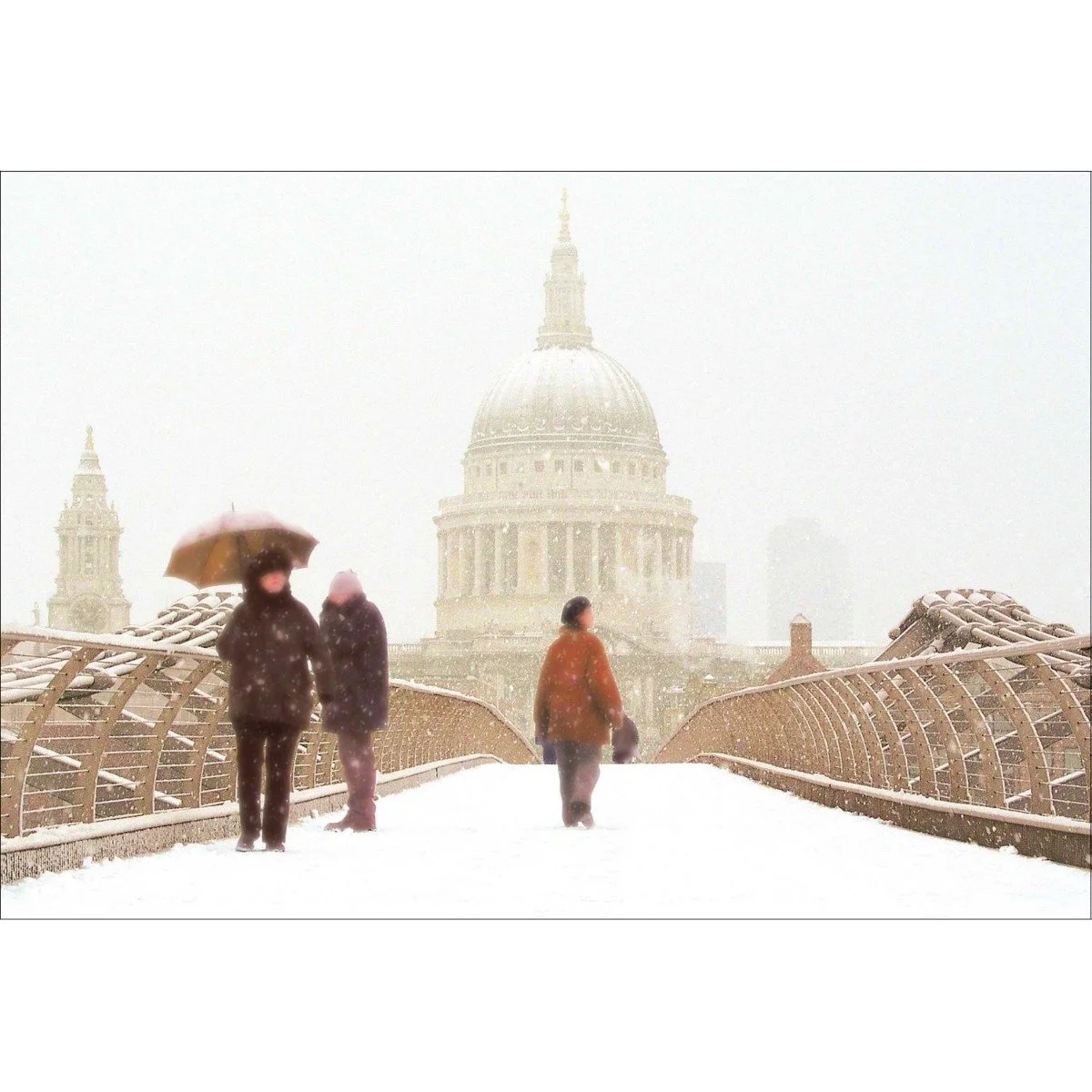 GOS12 St Paul's and Millennium Bridge pack of 10 Christmas Cards Gift of Sight.