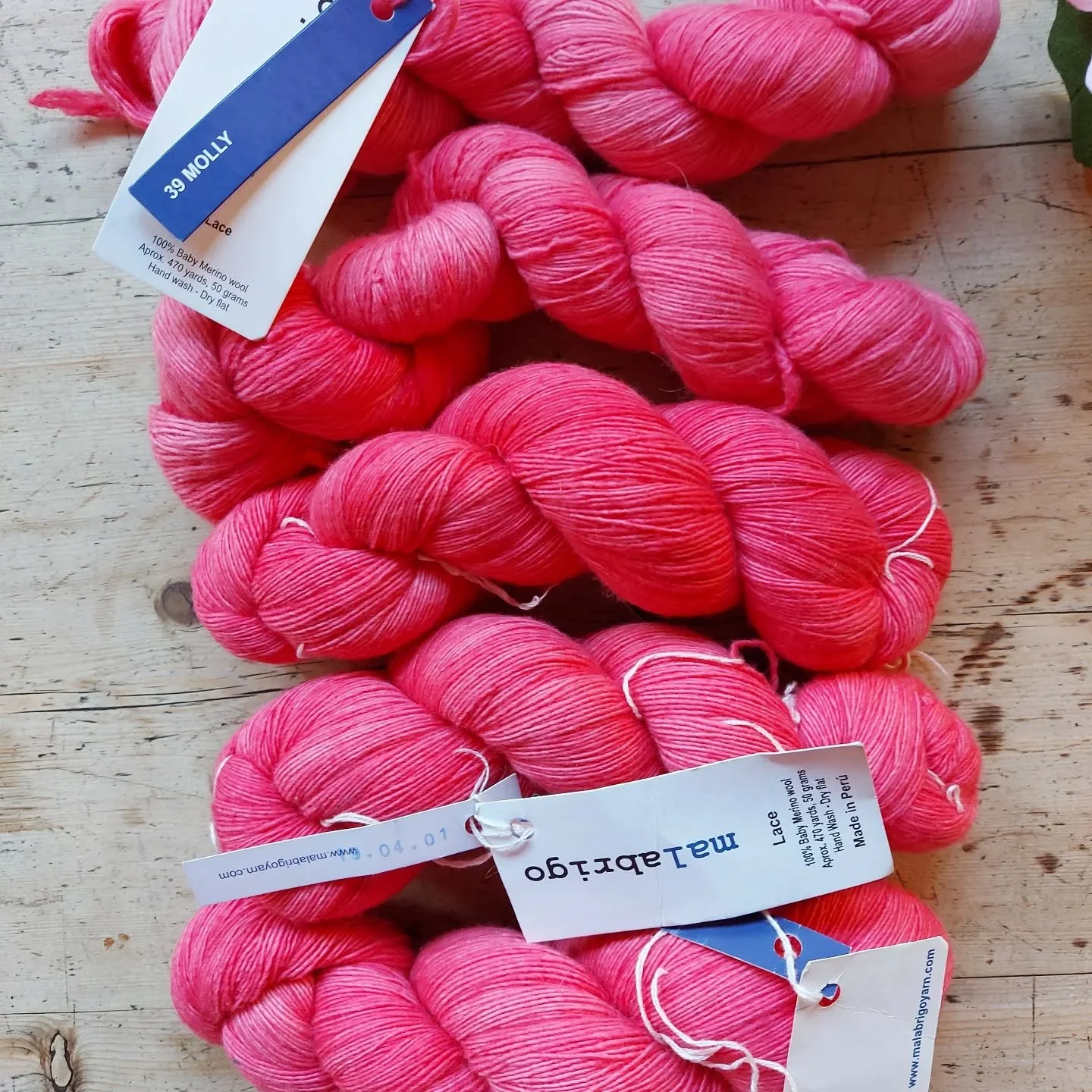 If you'd like to knit or crochet yourself a bright and colourful laceweight project, we have the yarn for you! It's beautiful, 100% wool from Malabrigo. Have a look at our online shop. We have a selection of yarn to suit all budgets, and each batch i
