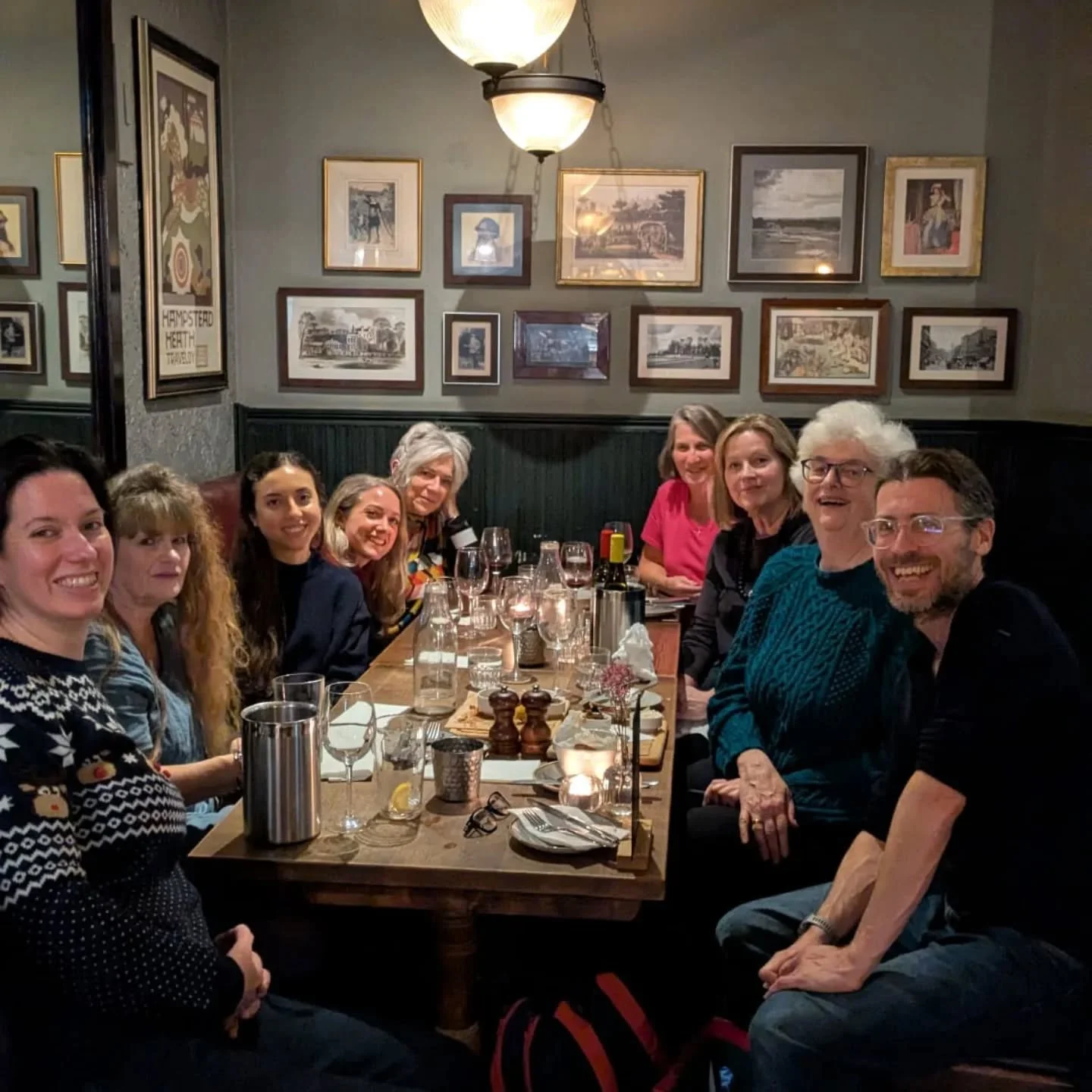 Last night, we had the KFP HQ Christmas Drinks at our local, The Flask, in Hampstead.  Trustees, staff and volunteers enjoyed lively chat and laughter, as well as excited discussion of plans for the year ahead. Sadly, not everyone could attend, but w