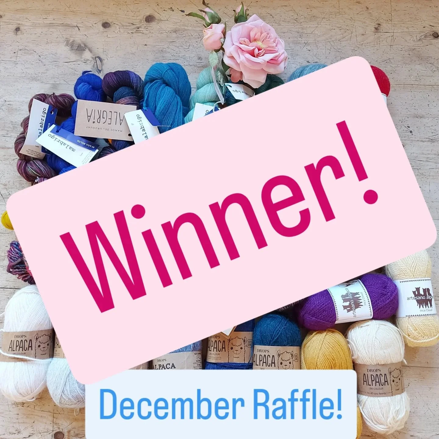 Congratulations to Wendy in Colchester who is the Winner of our December Raffle!

What will you make, Wendy?  Do let us know. 

Thank you for all your support. 

Keep your eyes open for our Festive Raffle coming soon. 

#kfpraffle #yarnraffle #charit