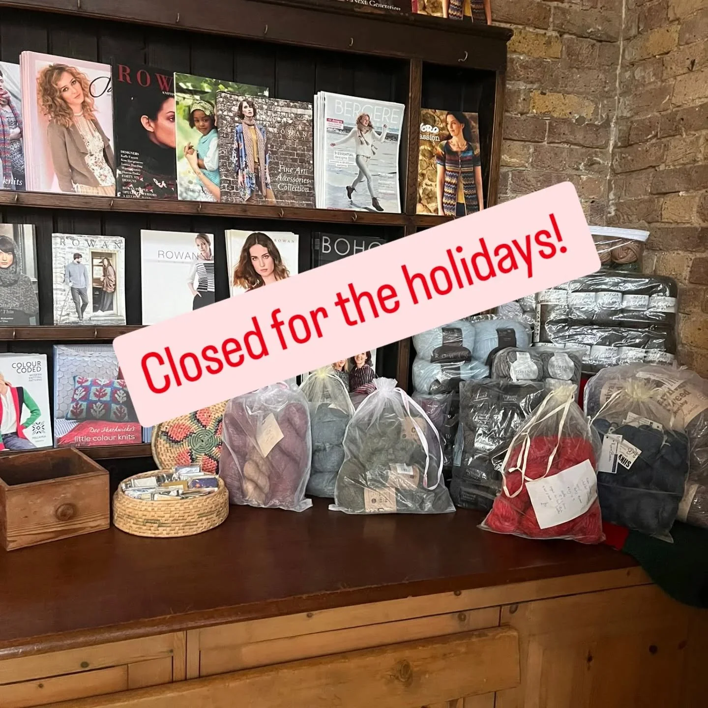 Our office is closed from this evening until January 5.

You can still buy a ticket for our Festive Raffle or Sponsor a Sack, but please don't send us any knitted and crocheted items until the new year.

Thank you for your continued support.

Have a 