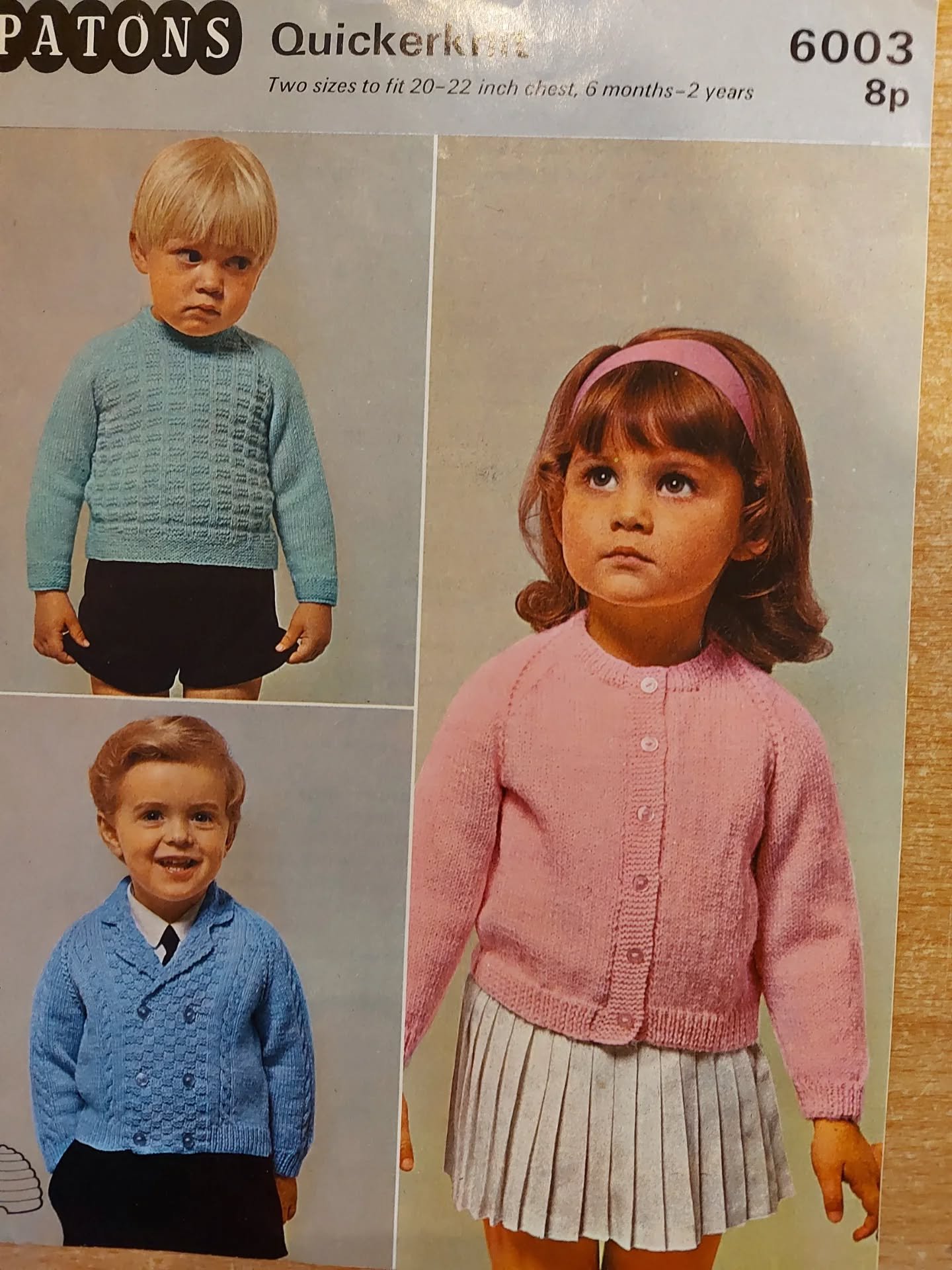Fashions change, don't they? 😁

We came across these vintage patterns when we were packing supplies for a knitting group. 

Just for fun....A Caption Competition.  Whatever are they saying to each other? 

And what about the miserable little boy?  I